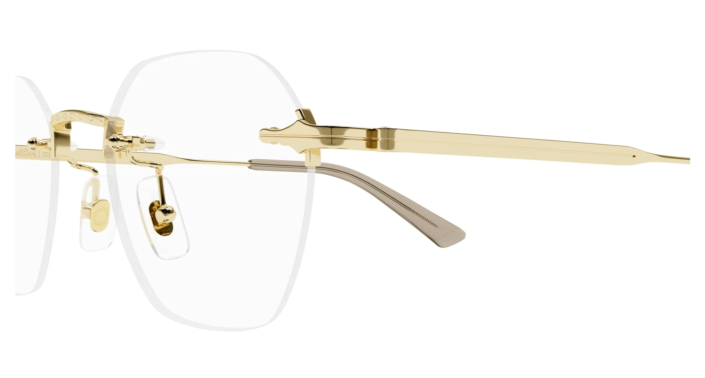 Montblanc MB0403O 001 Montature da vista Metallo Oro Trasparente Rotonda - immagine 3