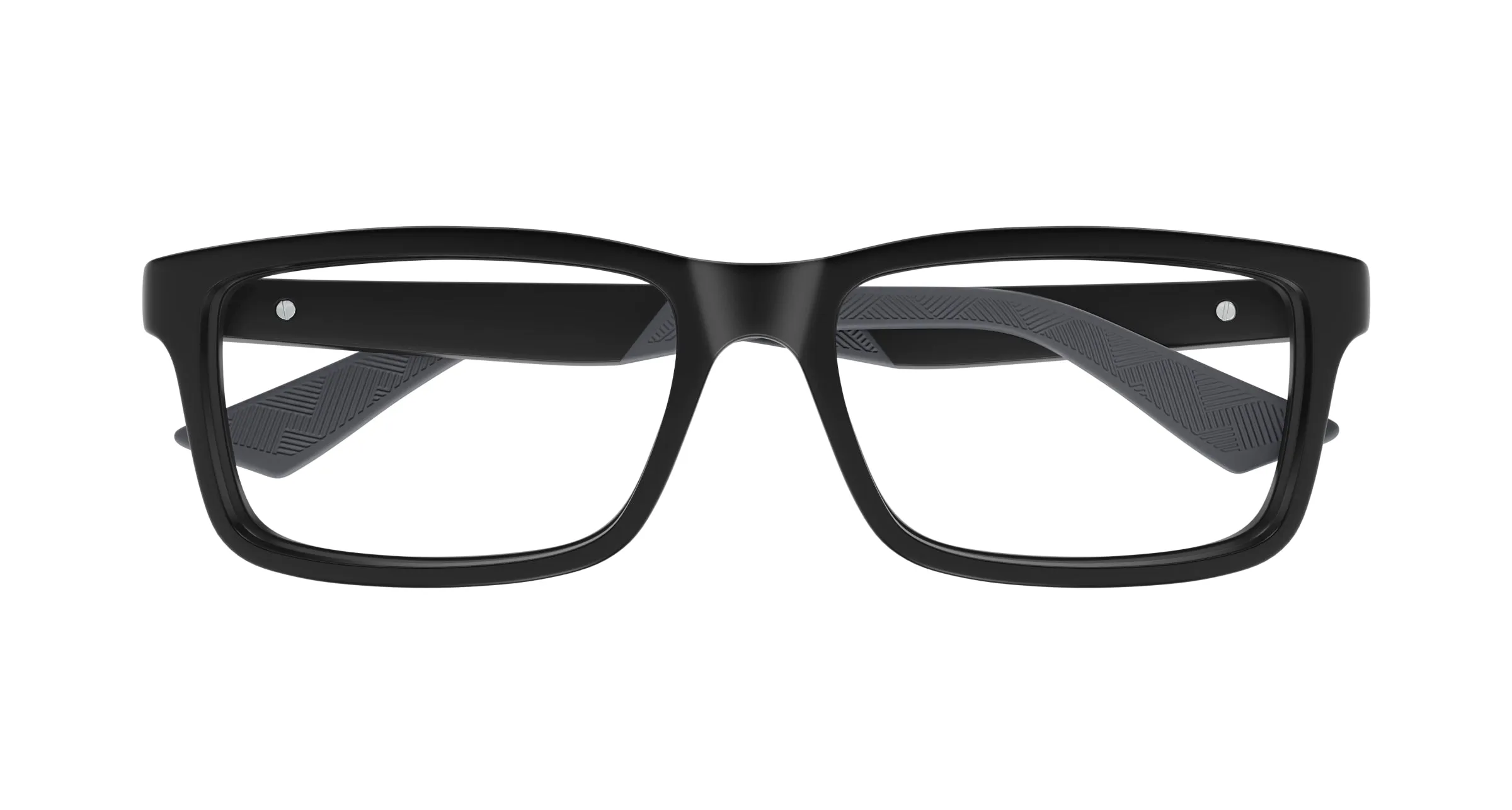 Montblanc MB0402O 002 Montature da vista Iniettato Nero Trasparente Squadrata - immagine 2