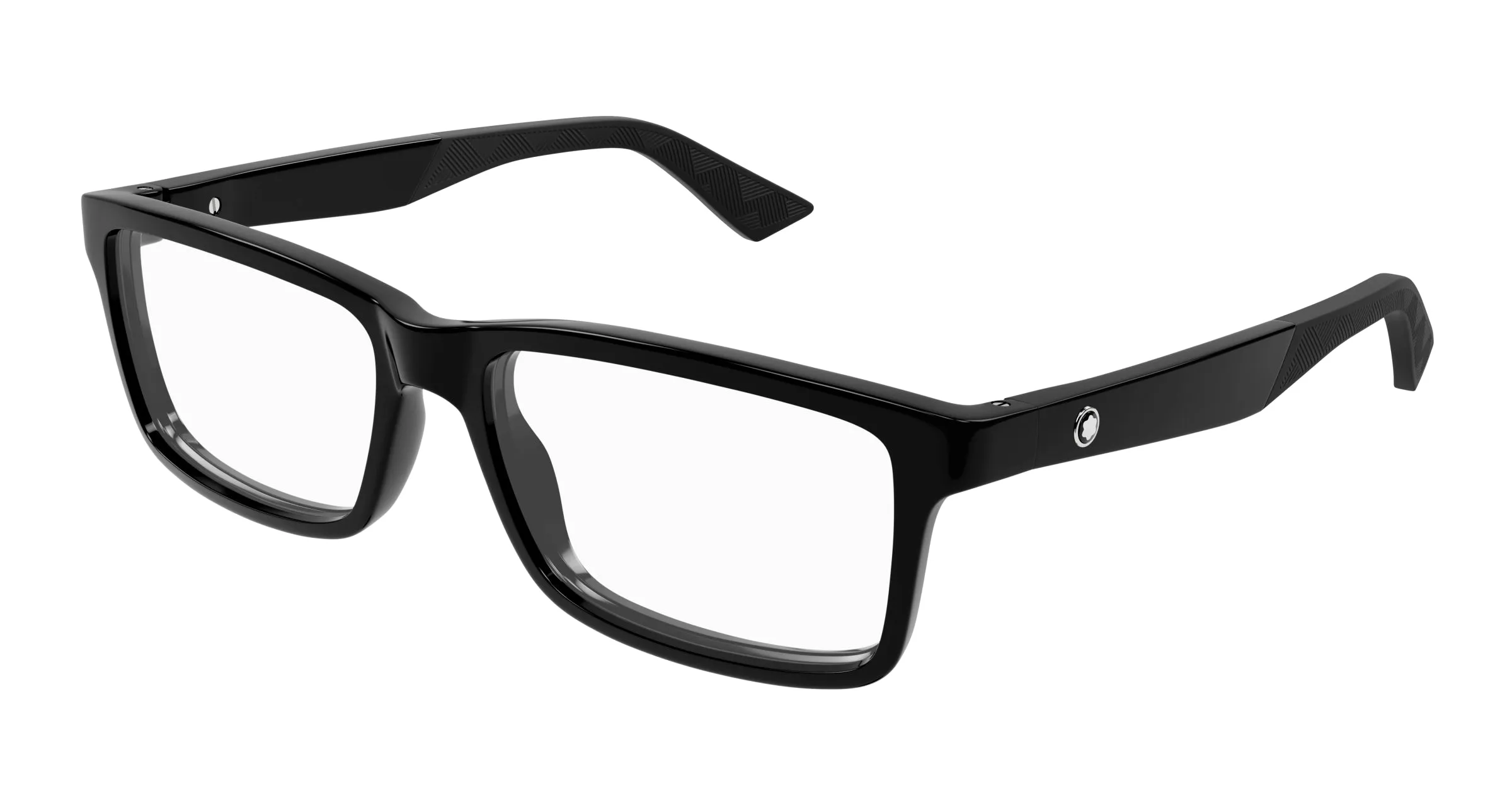 Montblanc MB0402O 001 Montature da vista Iniettato Nero Trasparente Squadrata - immagine 1
