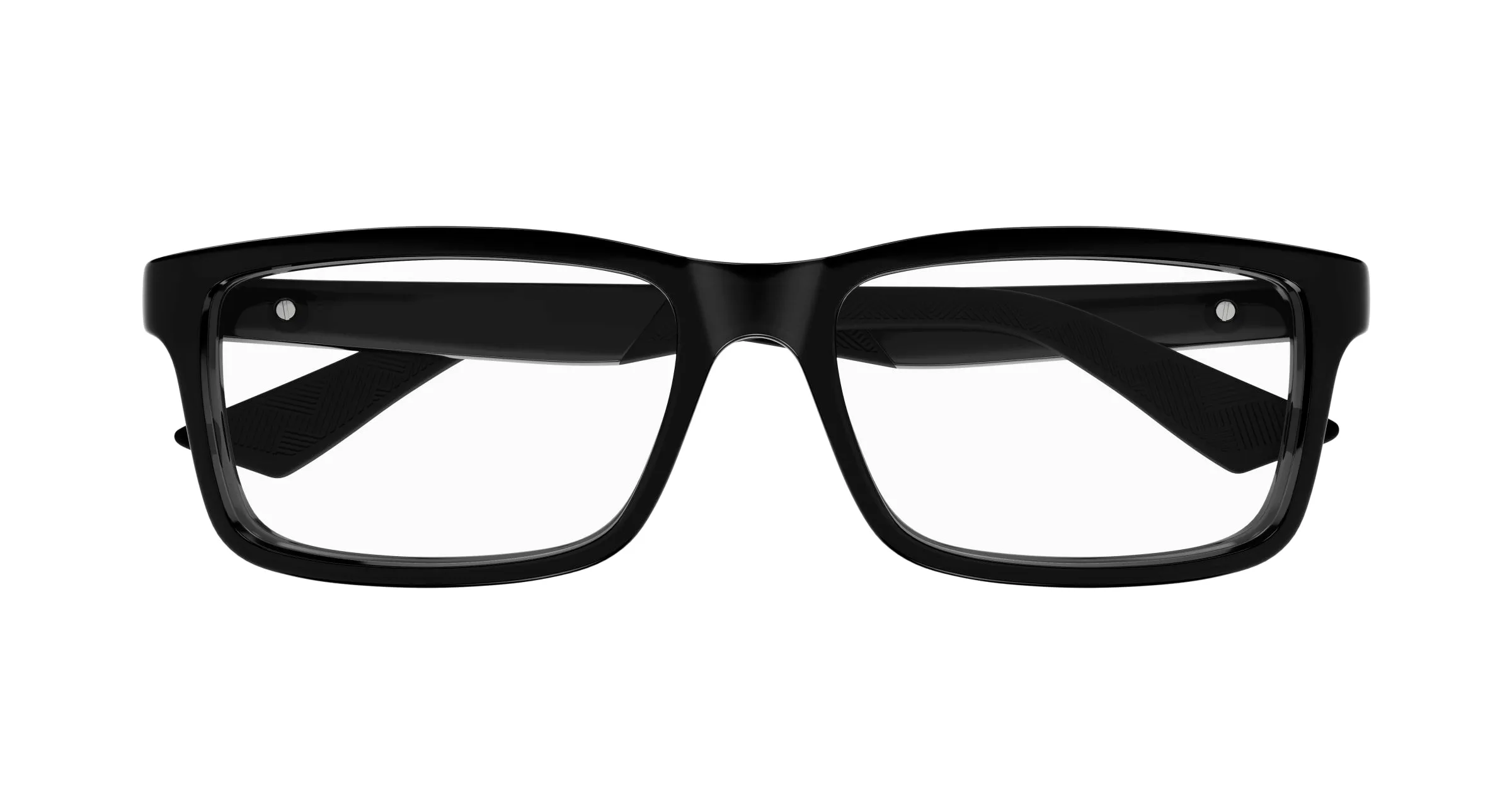 Montblanc MB0402O 001 Montature da vista Iniettato Nero Trasparente Squadrata - immagine 2