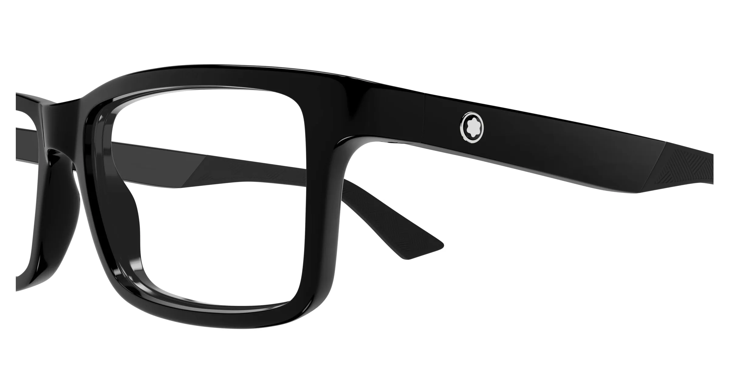 Montblanc MB0402O 001 Montature da vista Iniettato Nero Trasparente Squadrata - immagine 3