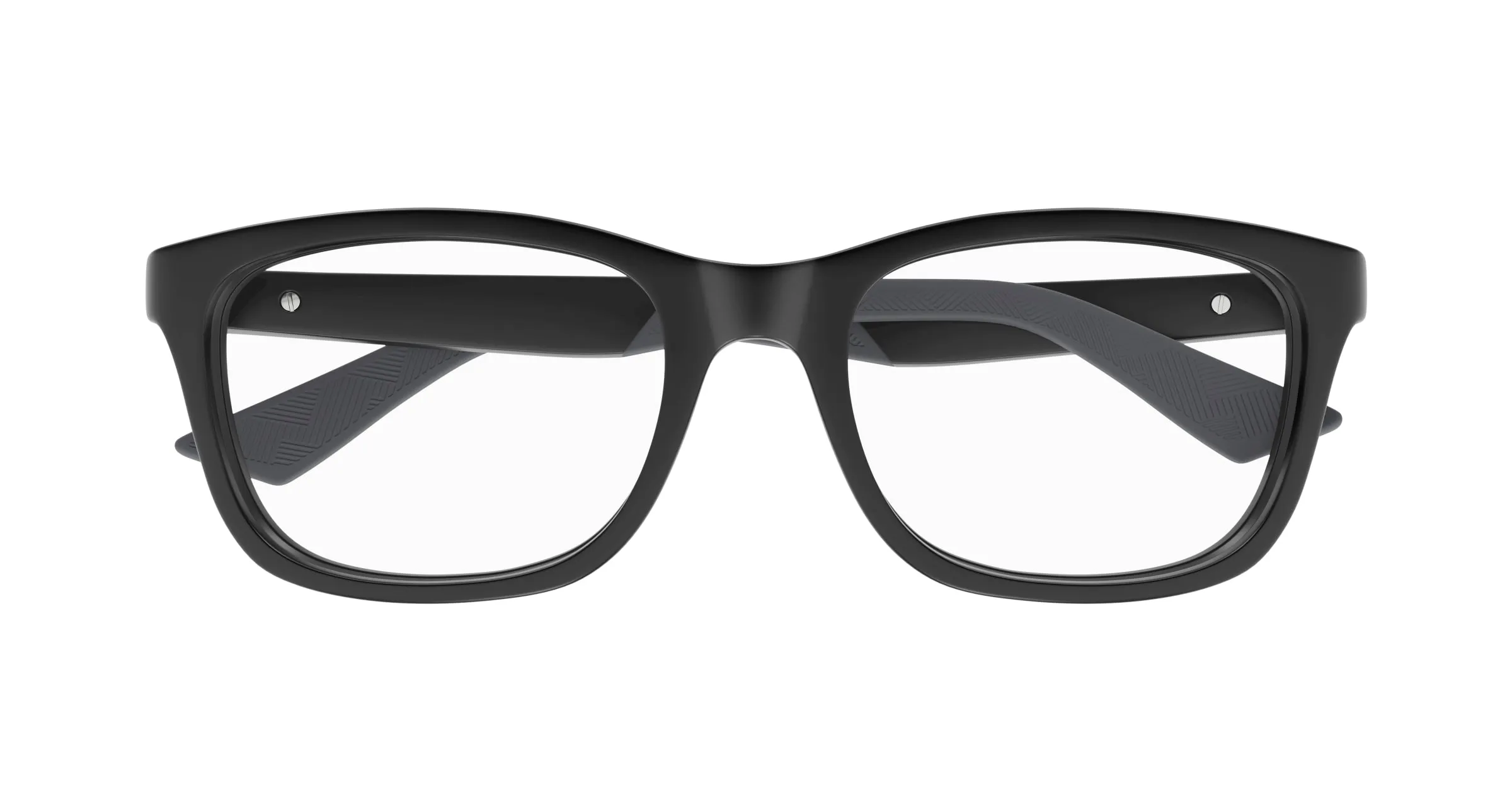 Montblanc MB0401O 002 Montature da vista Iniettato Nero Trasparente Squadrata - immagine 2