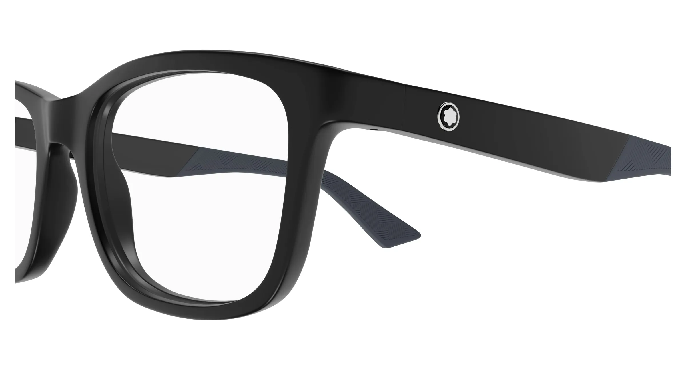 Montblanc MB0401O 002 Montature da vista Iniettato Nero Trasparente Squadrata - immagine 3