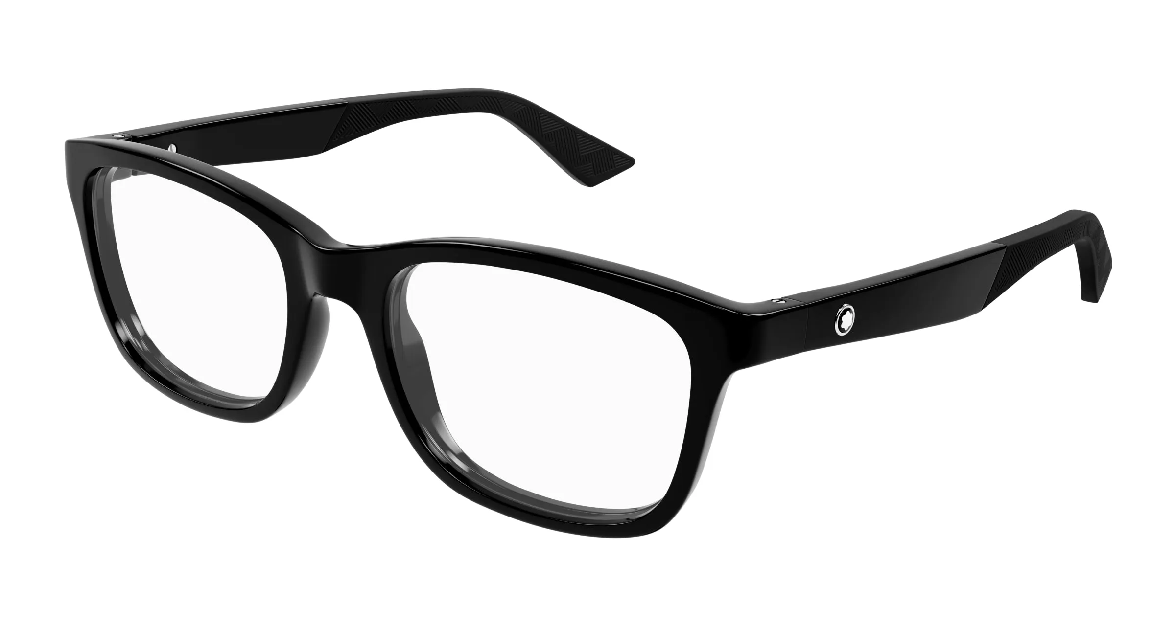 Montblanc MB0401O 001 Montature da vista Iniettato Nero Trasparente Squadrata - immagine 1
