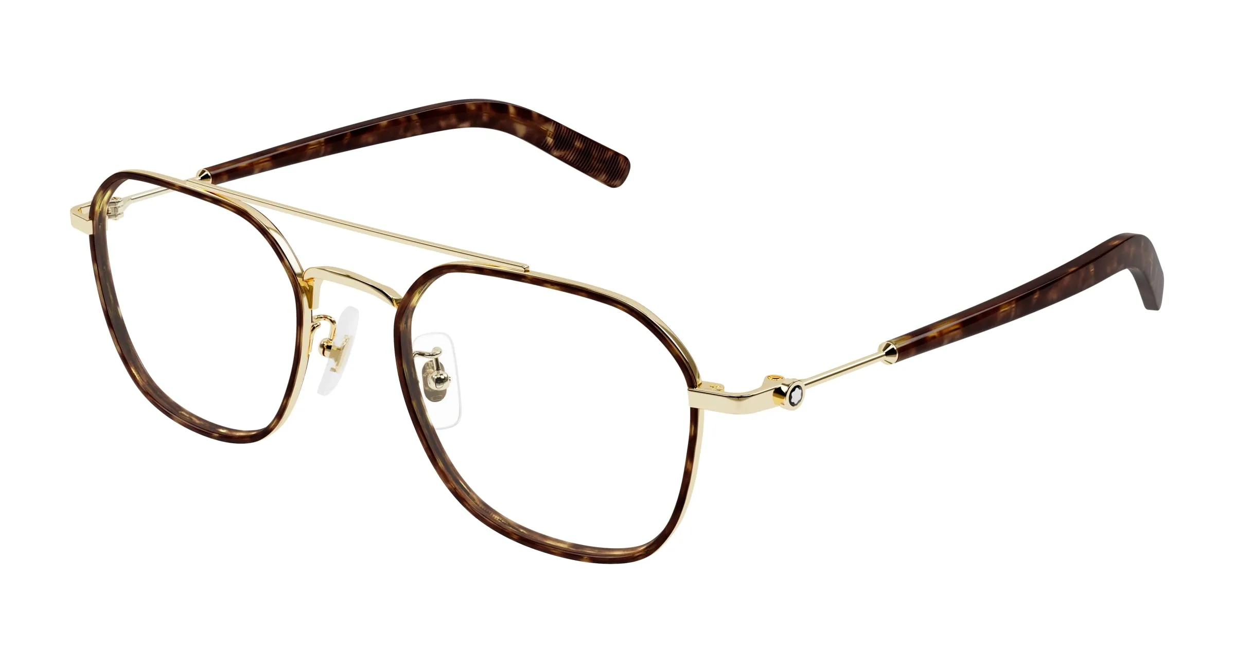 Montblanc MB0391OA 003 Montature da vista Metallo Oro Trasparente Geometrica - immagine 1