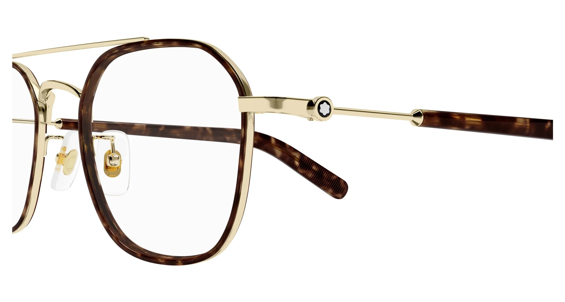 Montblanc MB0391OA 003 Montature da vista Metallo Oro Trasparente Geometrica - immagine 3