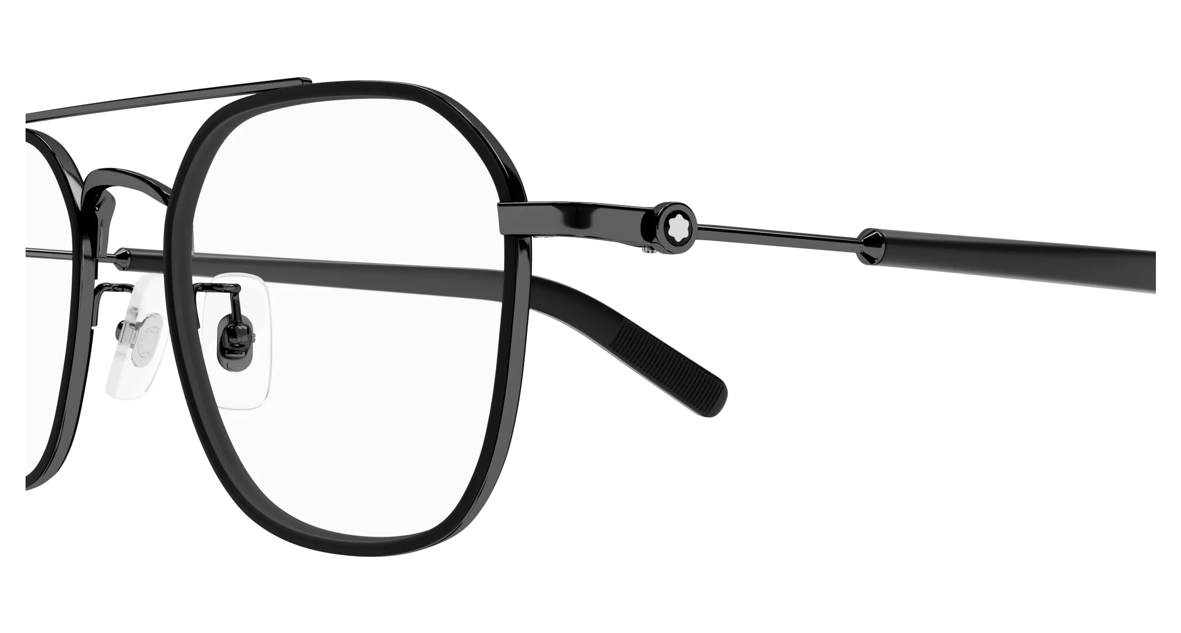 Montblanc MB0391OA 002 Montature da vista Metallo Rutenio Trasparente Geometrica - immagine 3