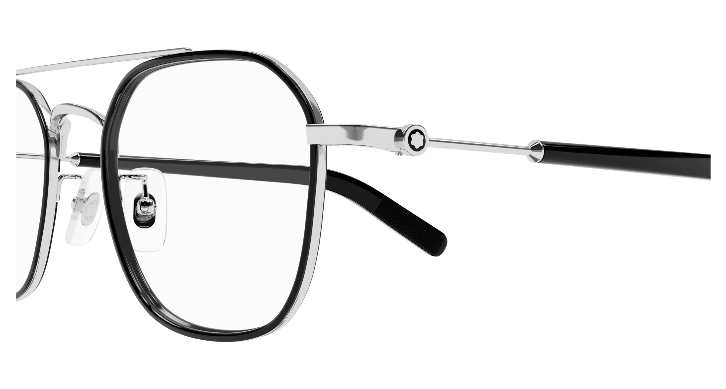 Montblanc MB0391OA 001 Montature da vista Metallo Argento Trasparente Geometrica - immagine 3