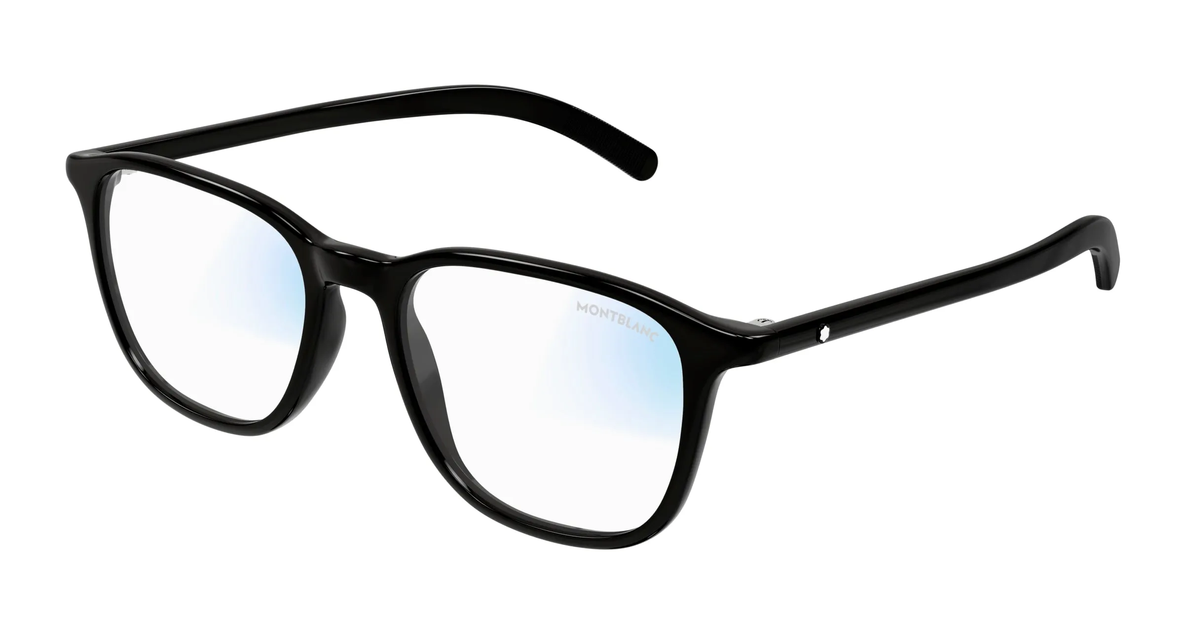 Montblanc MB0386S 001 Occhiali da sole Nero Trasparente Rotonda Fotocromatico - immagine 1