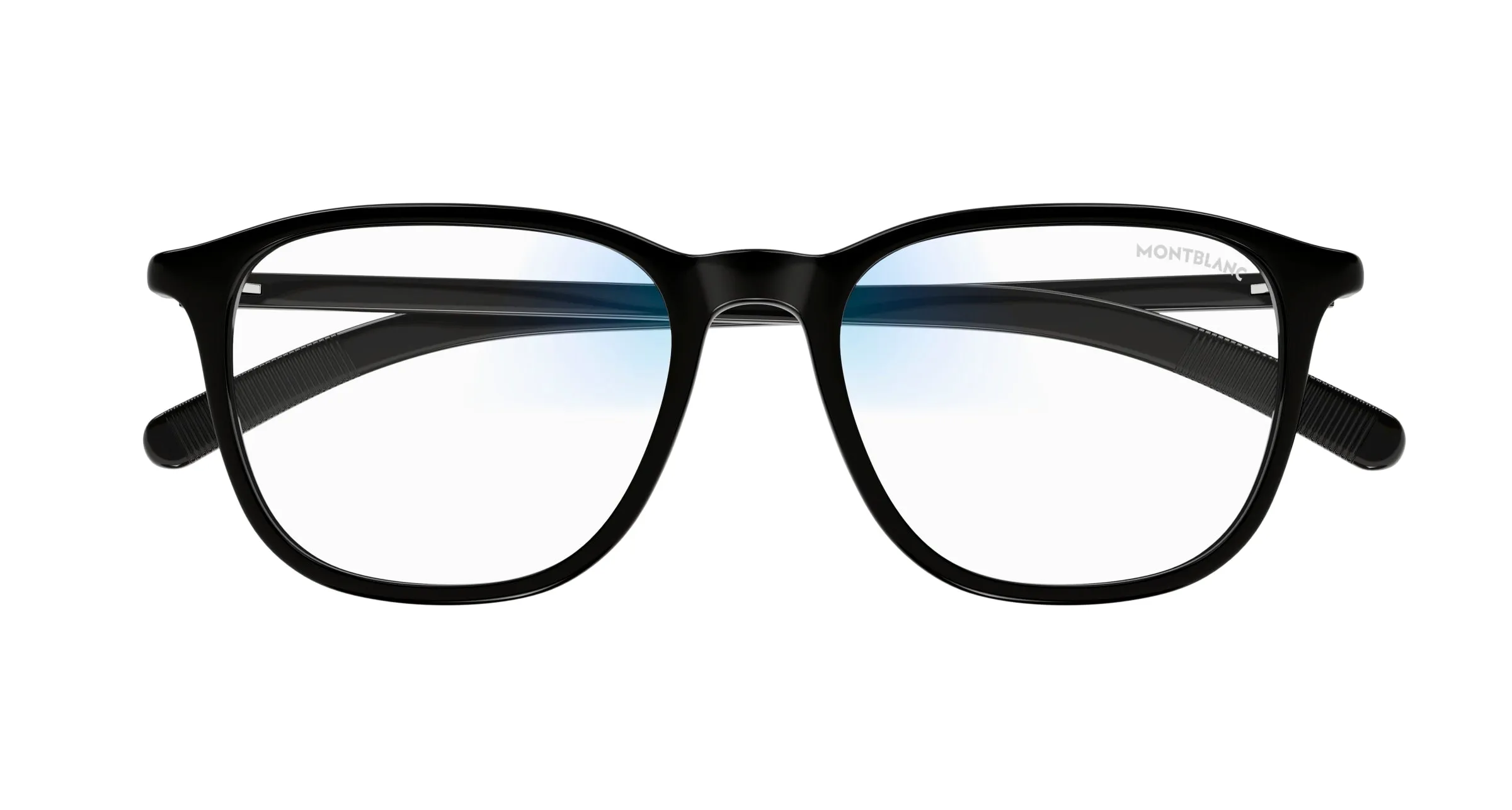 Montblanc MB0386S 001 Occhiali da sole Nero Trasparente Rotonda Fotocromatico - immagine 2