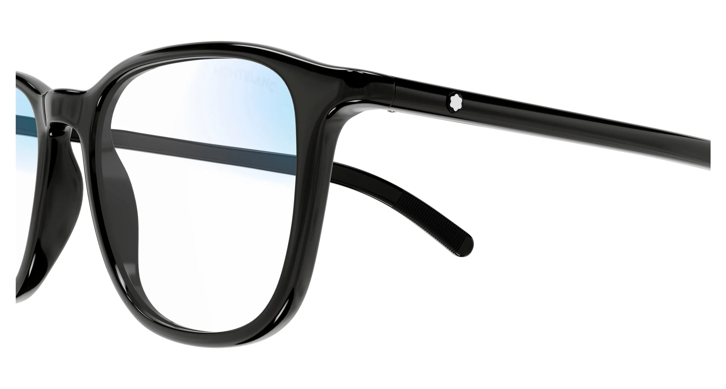 Montblanc MB0386S 001 Occhiali da sole Nero Trasparente Rotonda Fotocromatico - immagine 3