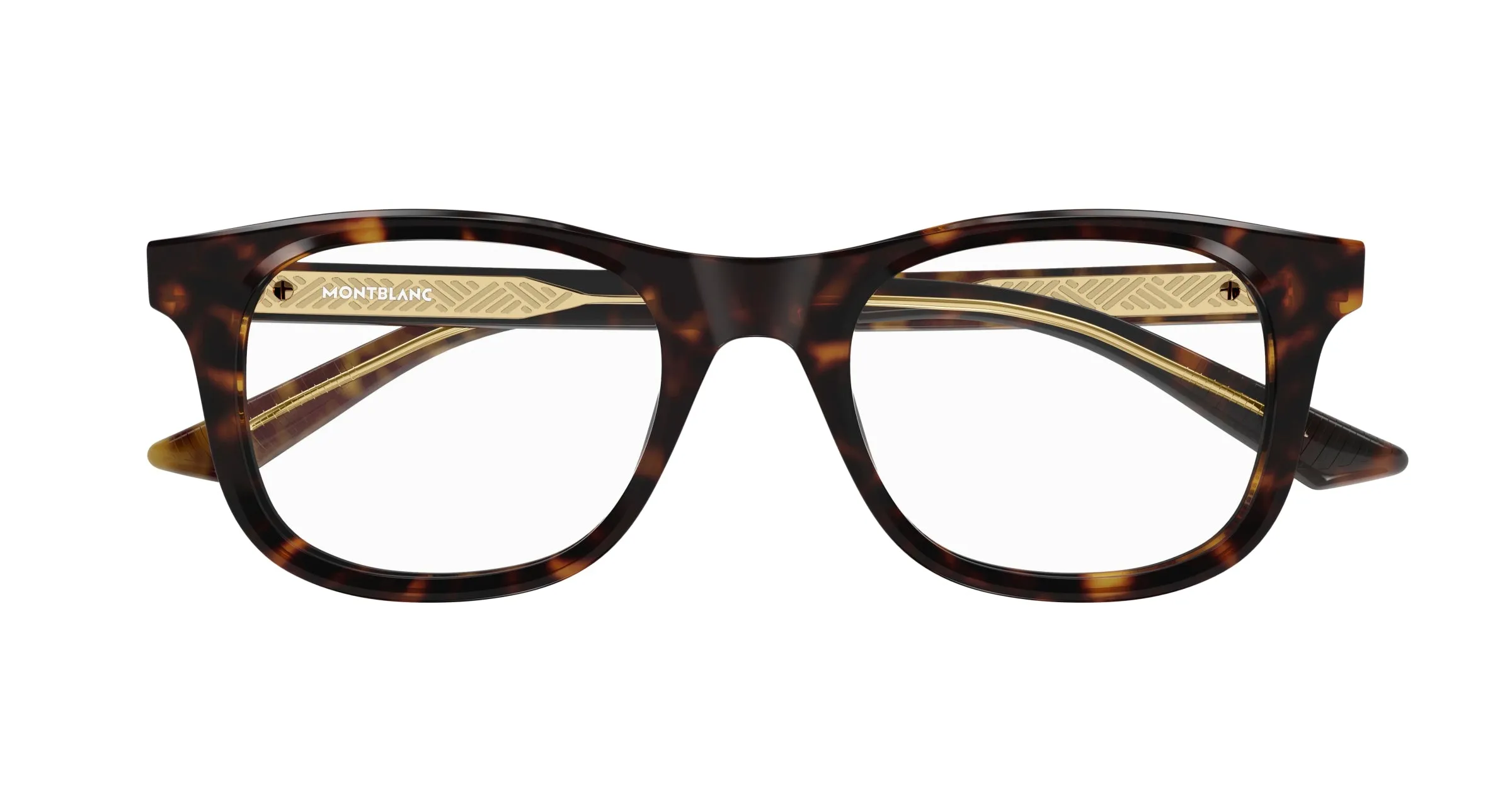 Montblanc MB0385O 002 Montature da vista Acetato Havana Trasparente Squadrata - immagine 2