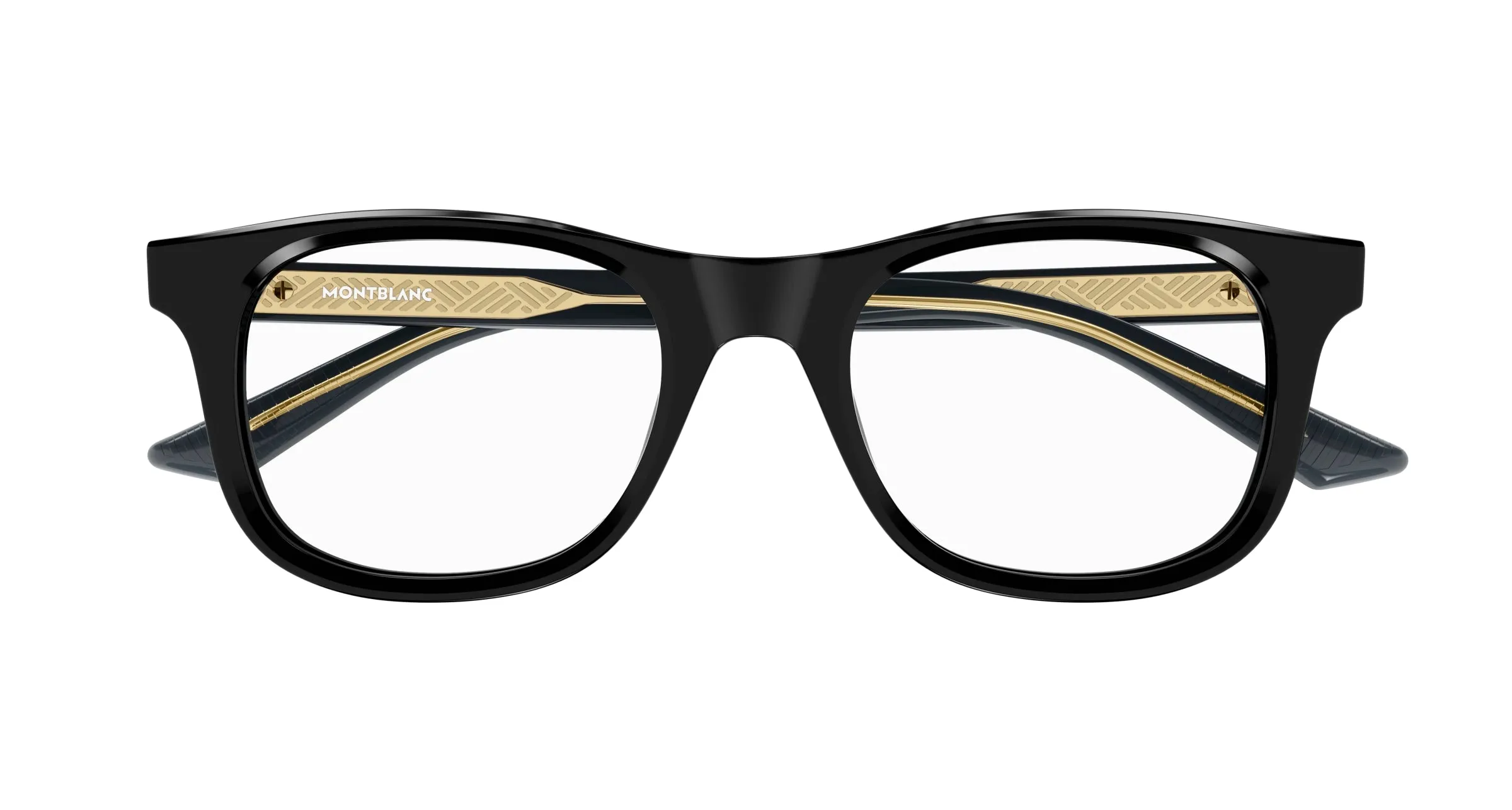Montblanc MB0385O 001 Montature da vista Acetato Nero Trasparente Squadrata - immagine 2