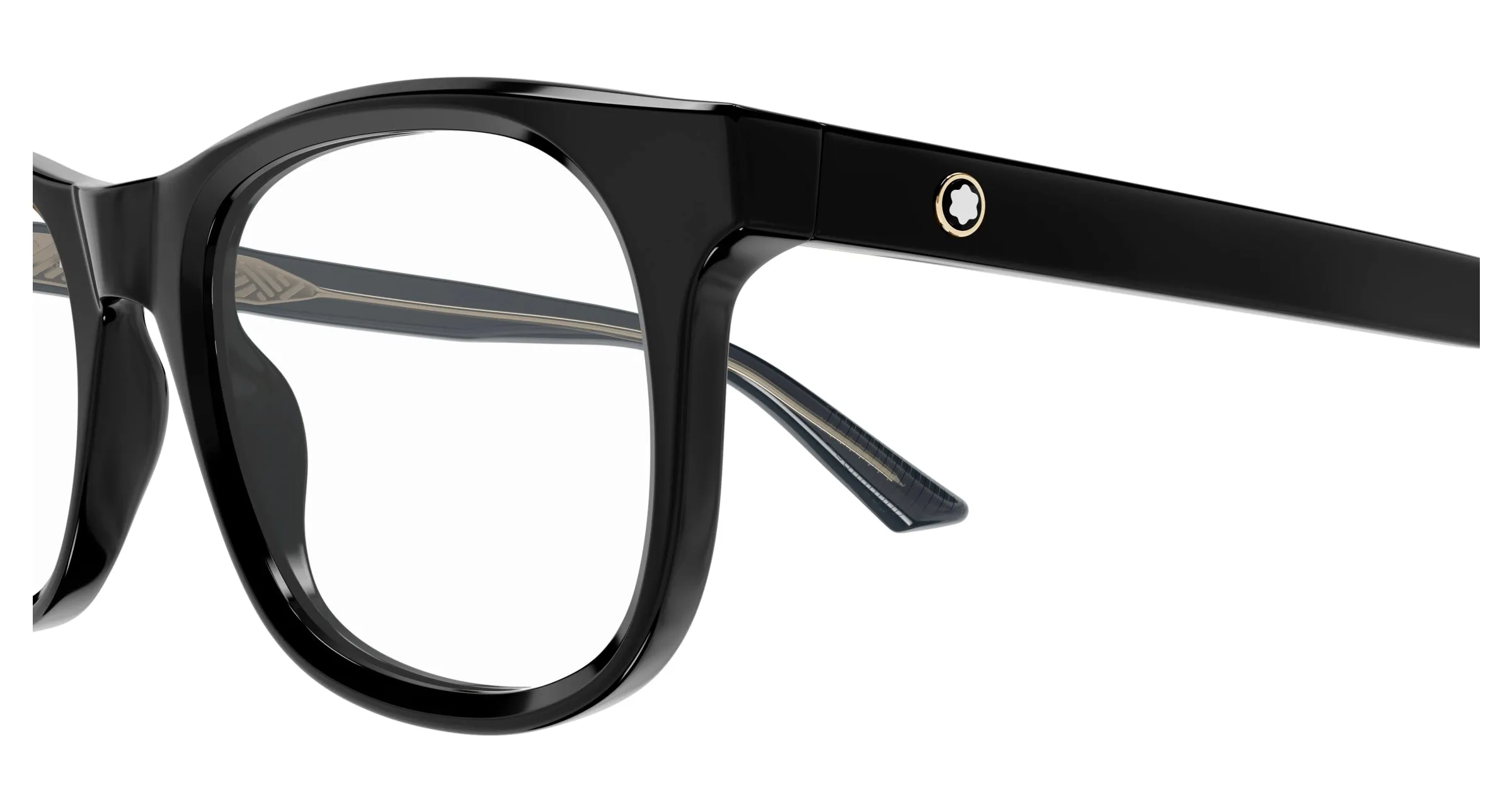Montblanc MB0385O 001 Montature da vista Acetato Nero Trasparente Squadrata - immagine 3