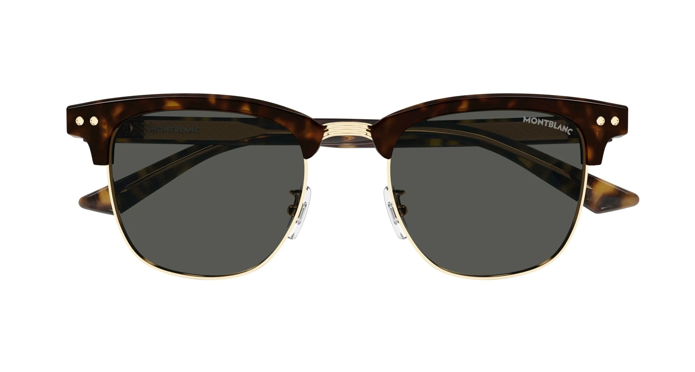 Montblanc MB0382S 003 Occhiali da sole Acetato Havana Grigio Squadrata - immagine 2