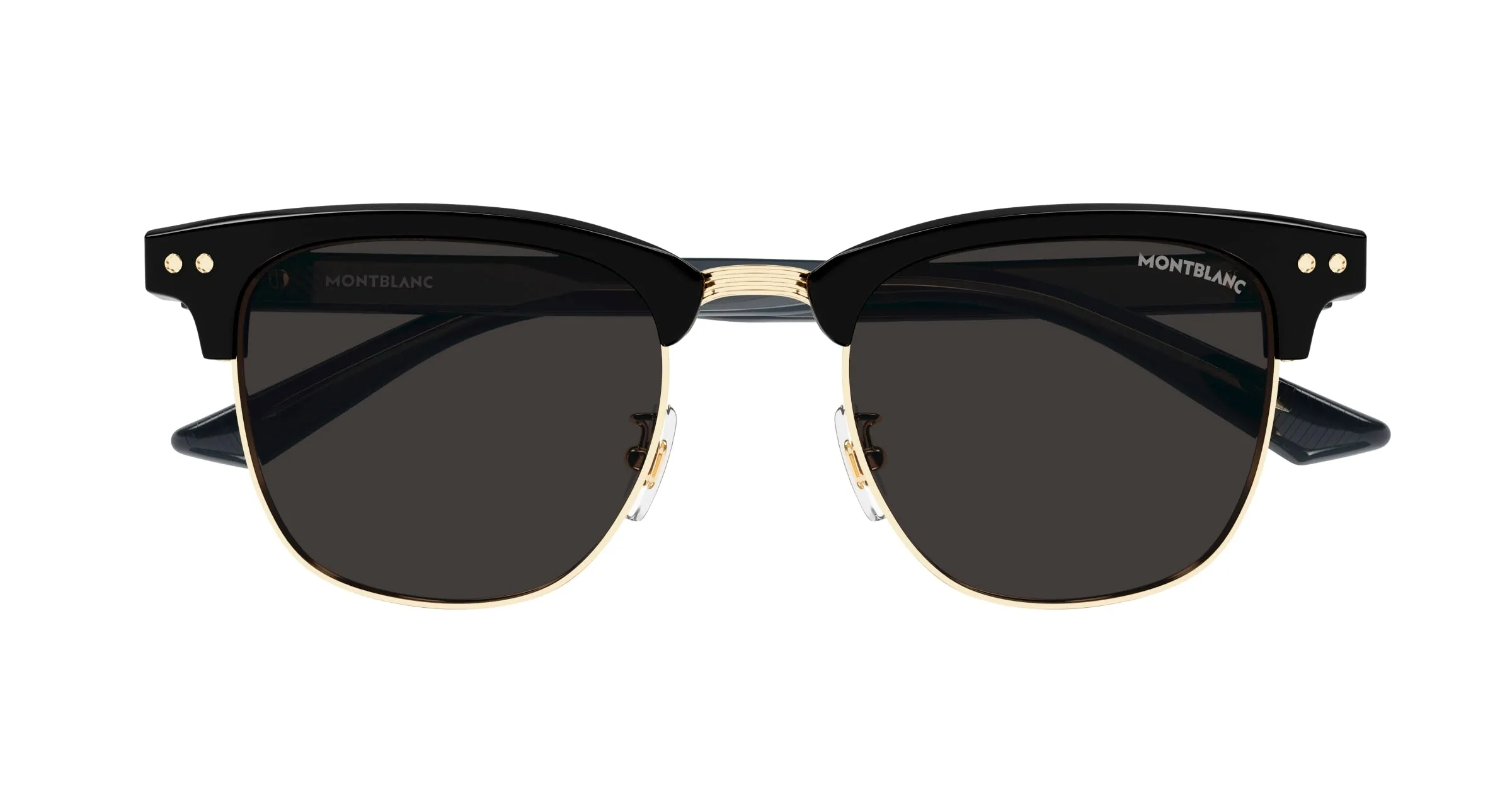 Montblanc MB0382S 001 Occhiali da sole Acetato Nero Grigio Squadrata - immagine 2