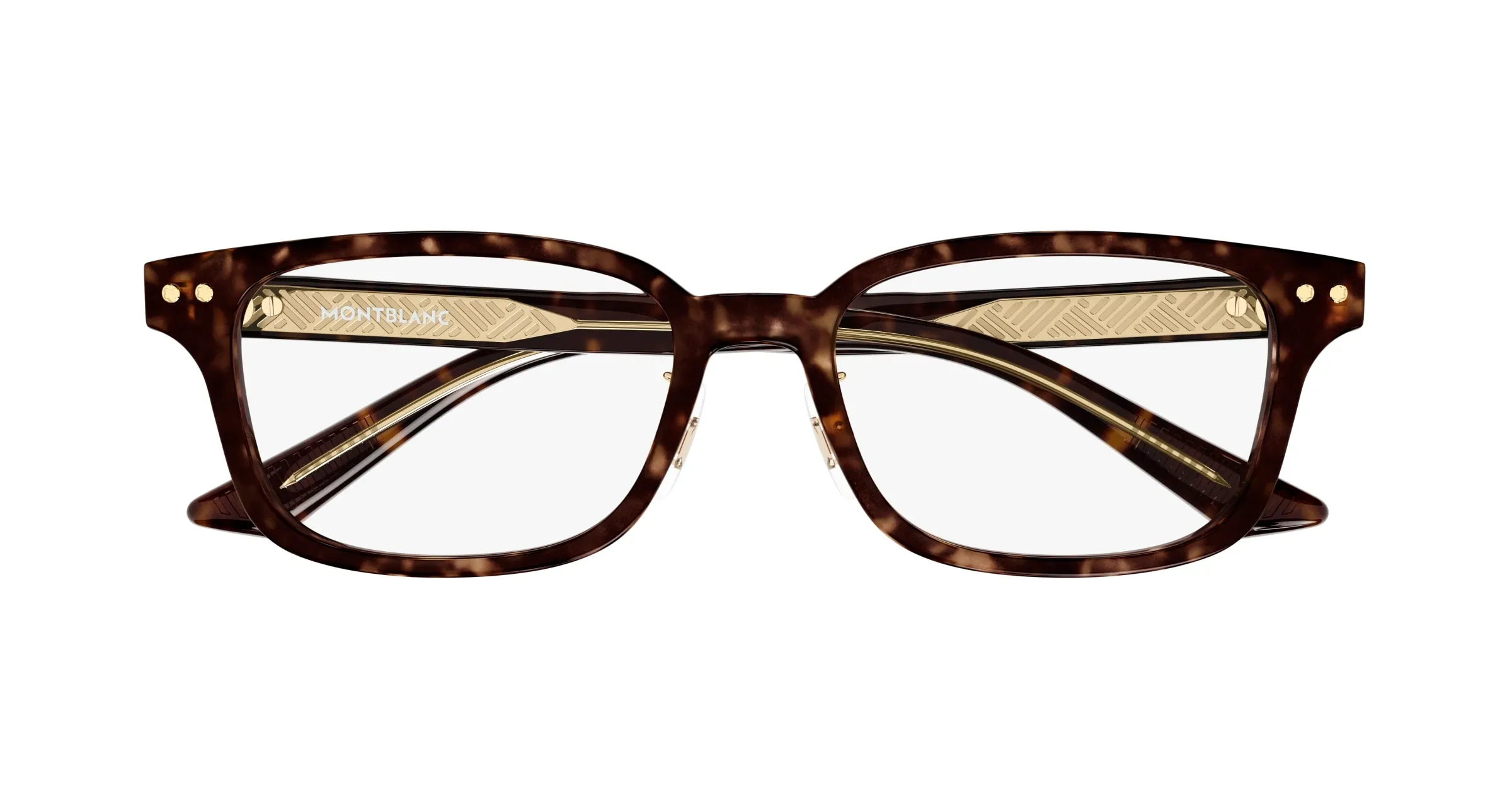 Montblanc MB0379OJ 002 Montature da vista Acetato Havana Trasparente Squadrata - immagine 2