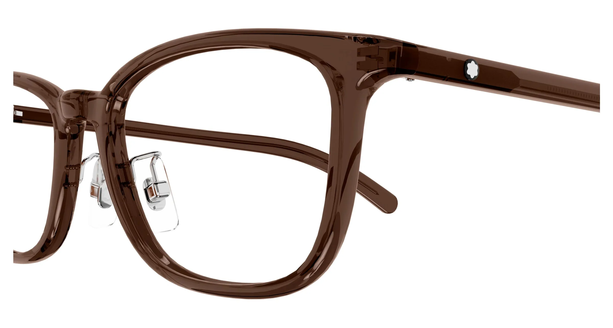 Montblanc MB0376OJ 002 Montature da vista Marrone Trasparente Squadrata - immagine 3