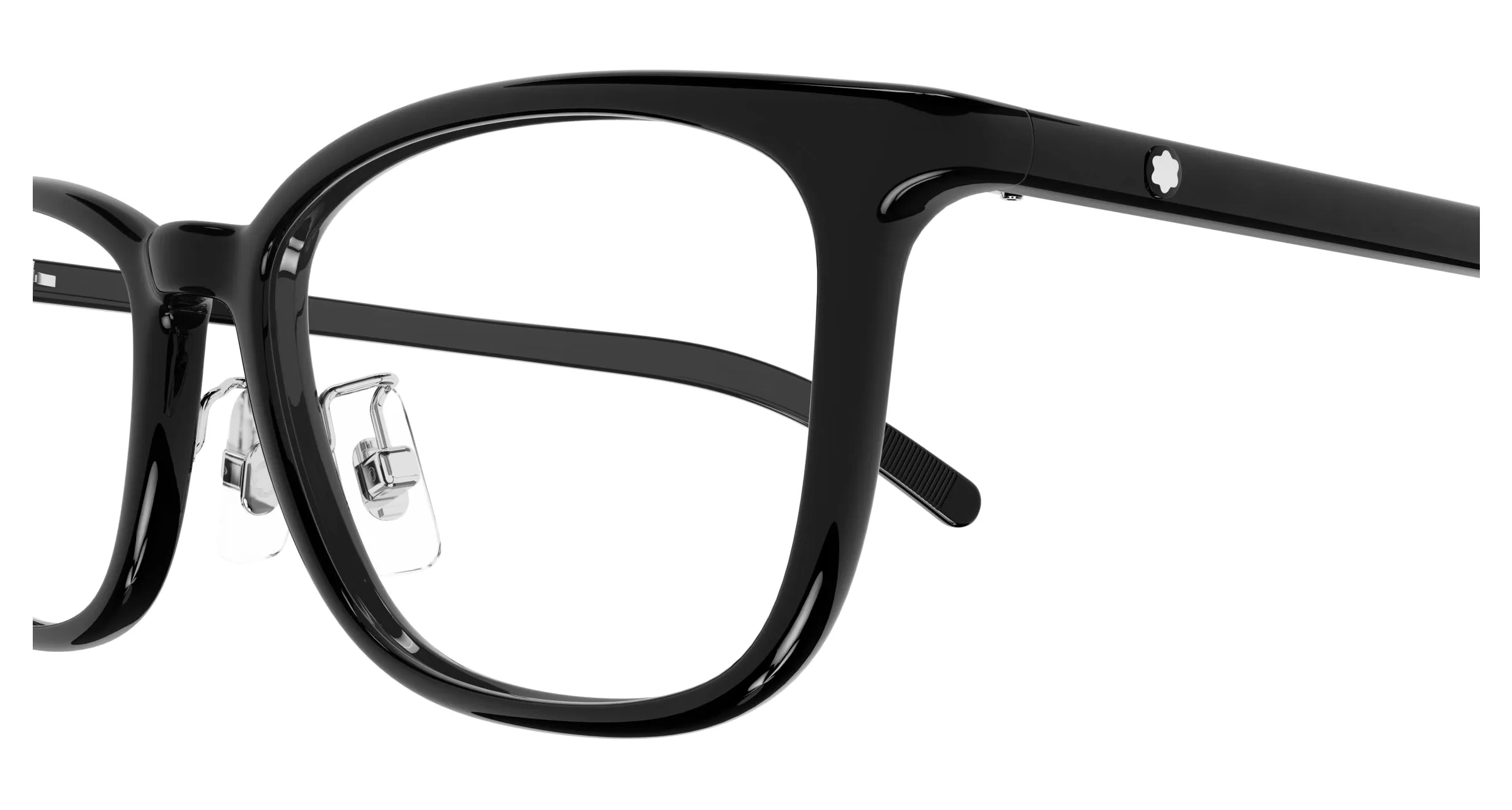Montblanc MB0376OJ 001 Montature da vista Nero Trasparente Squadrata - immagine 3