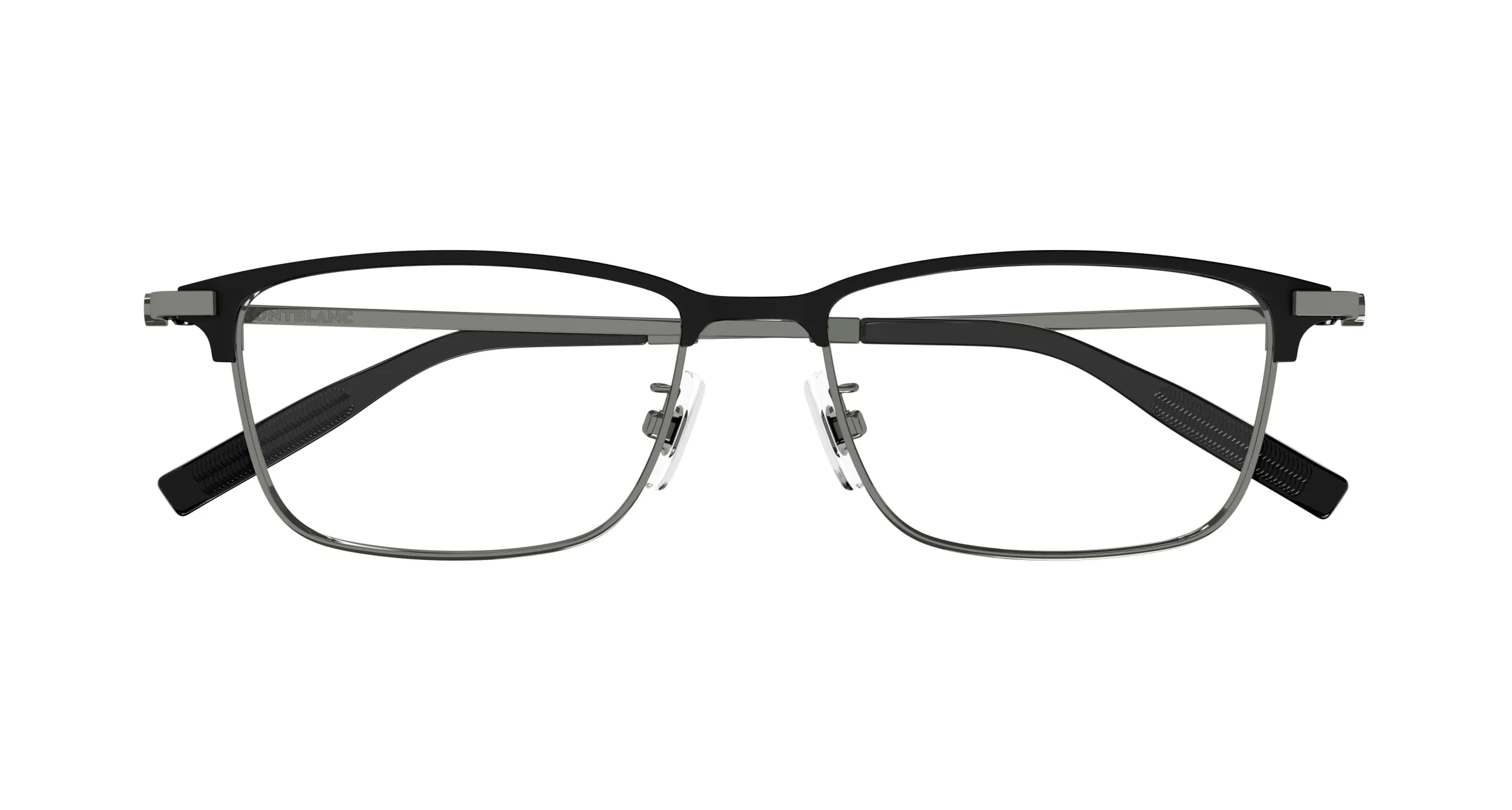Montblanc MB0374OA 003 Montature da vista Titanio Nero Trasparente Squadrata - immagine 2