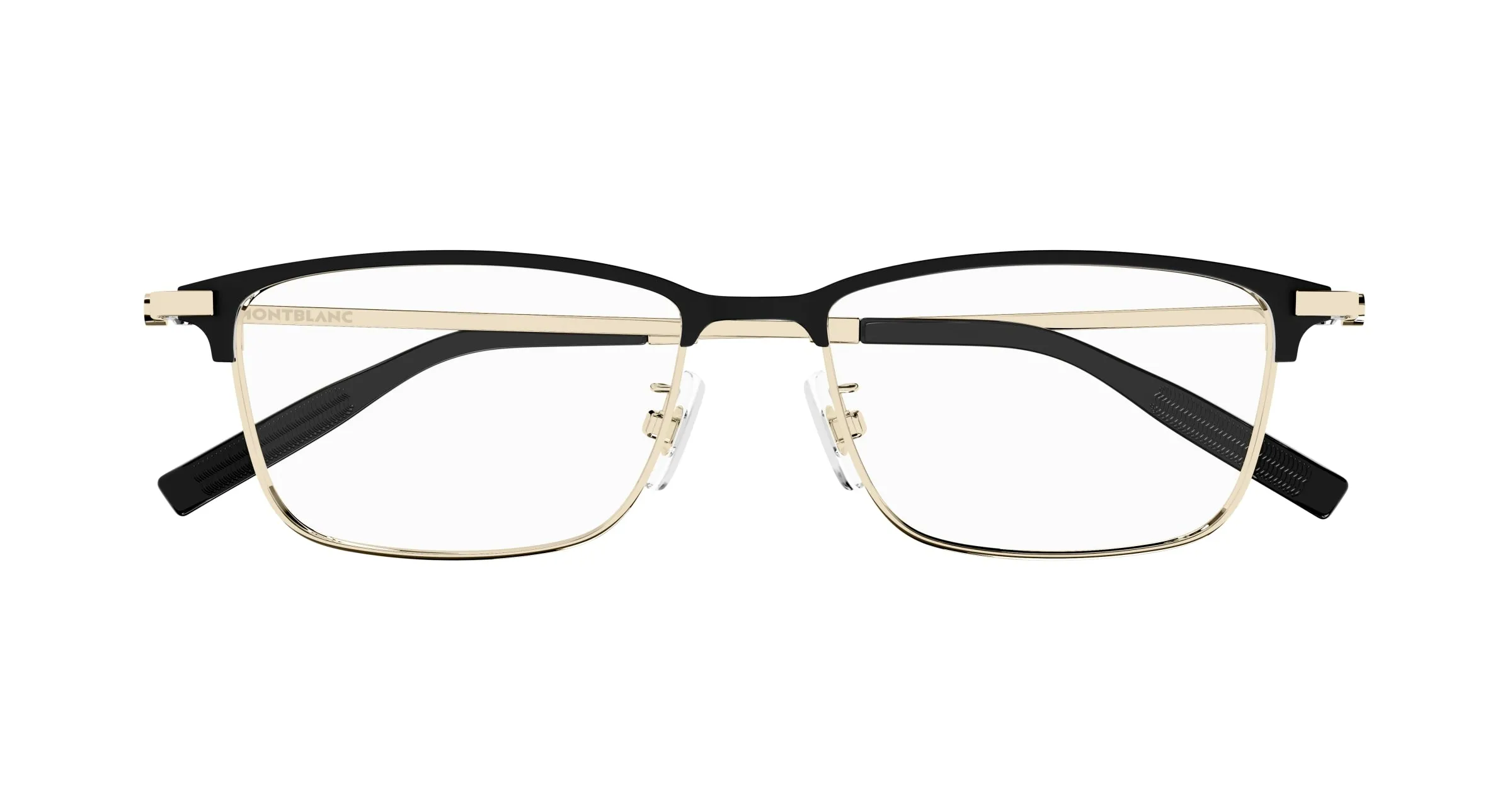 Montblanc MB0374OA 002 Montature da vista Titanio Nero Trasparente Squadrata - immagine 2