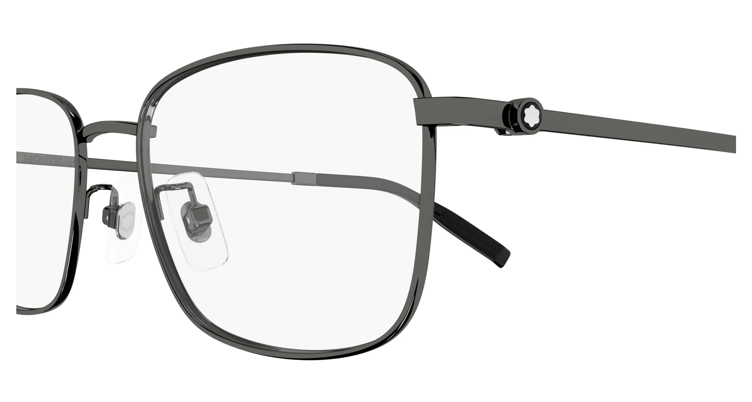 Montblanc MB0373OA 003 Montature da vista Titanio Rutenio Trasparente Squadrata - immagine 3
