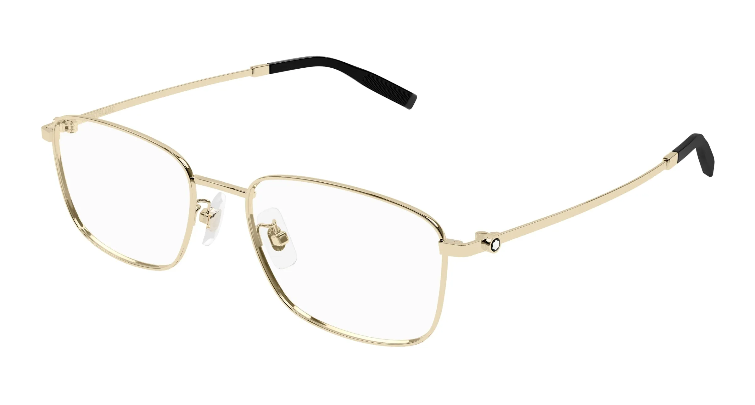 Montblanc MB0373OA 002 Montature da vista Titanio Oro Trasparente Squadrata - immagine 1