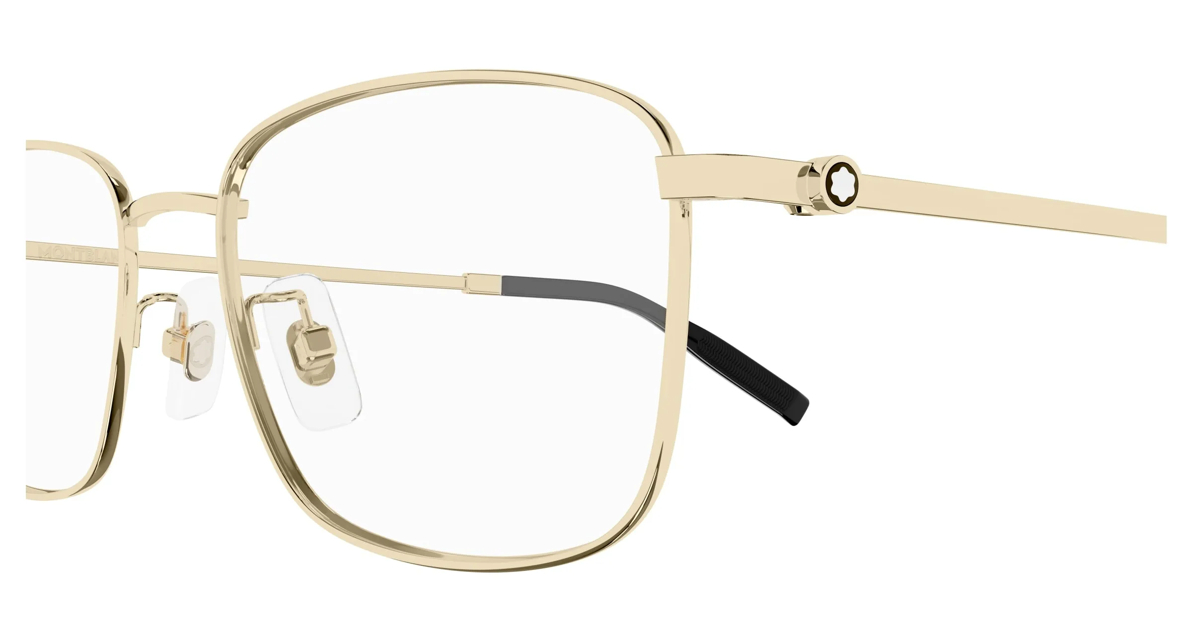 Montblanc MB0373OA 002 Montature da vista Titanio Oro Trasparente Squadrata - immagine 3