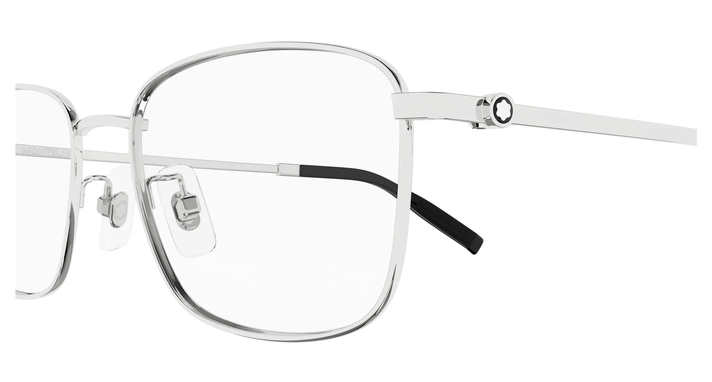 Montblanc MB0373OA 001 Montature da vista Titanio Argento Trasparente Squadrata - immagine 3