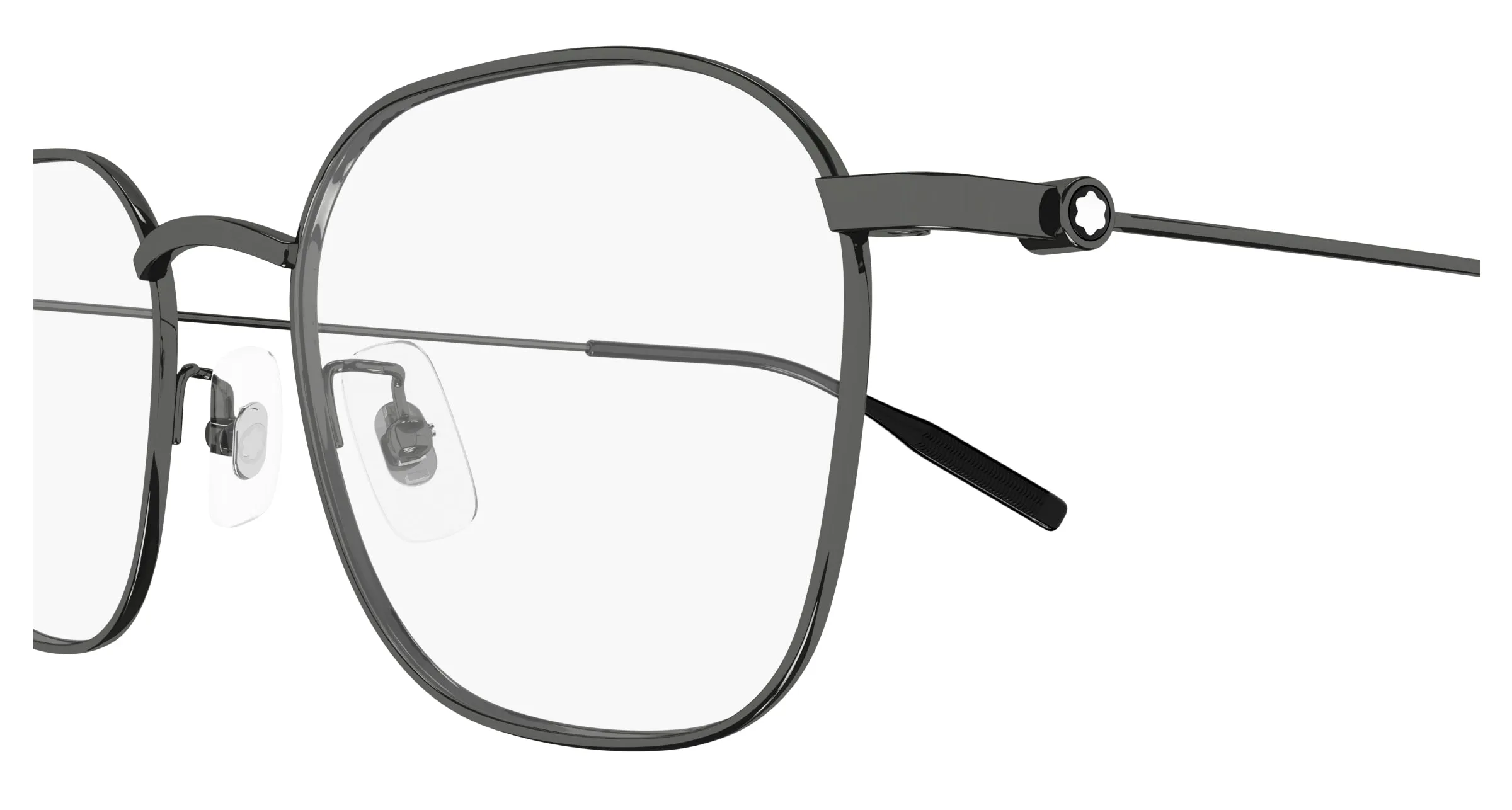 Montblanc MB0371OA 003 Montature da vista Titanio Rutenio Trasparente Squadrata - immagine 3