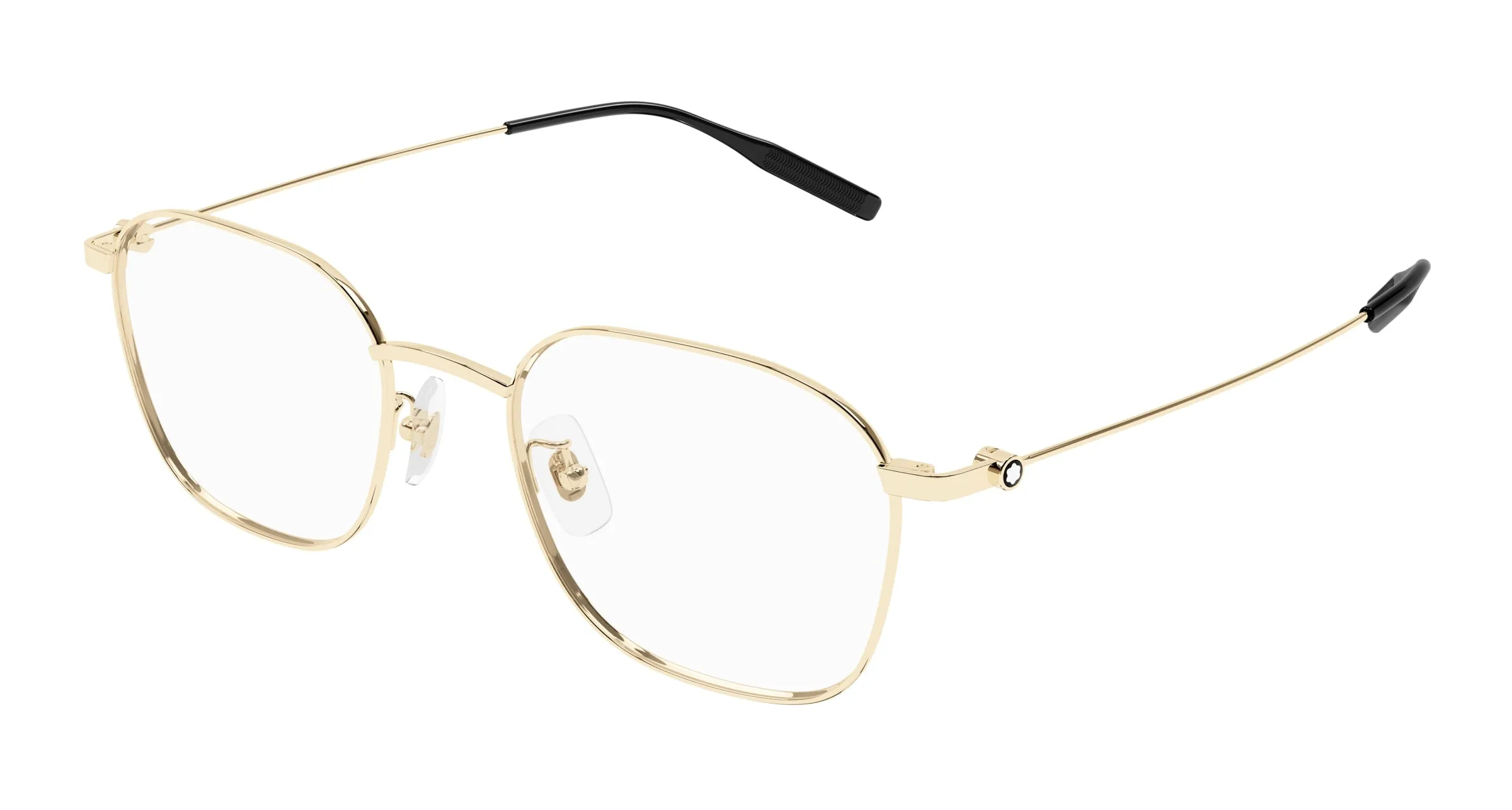 Montblanc MB0371OA 002 Montature da vista Titanio Oro Trasparente Squadrata - immagine 1