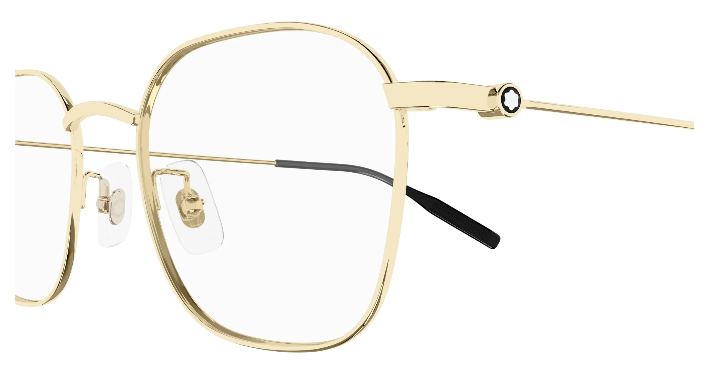 Montblanc MB0371OA 002 Montature da vista Titanio Oro Trasparente Squadrata - immagine 3