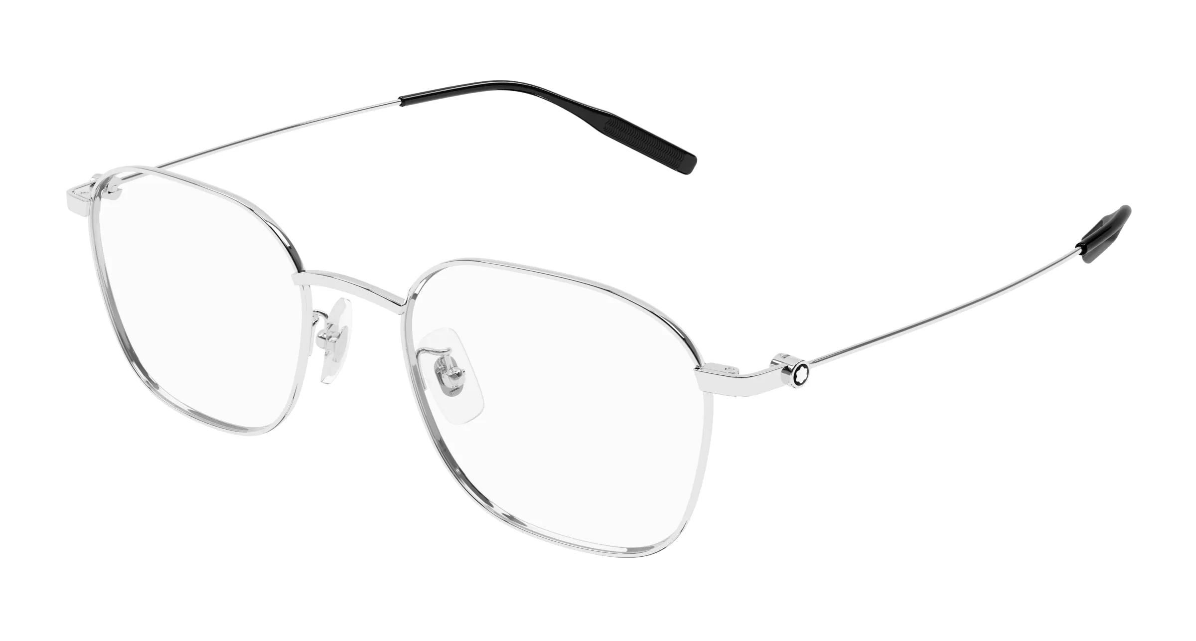 Montblanc MB0371OA 001 Montature da vista Titanio Argento Trasparente Squadrata - immagine 1