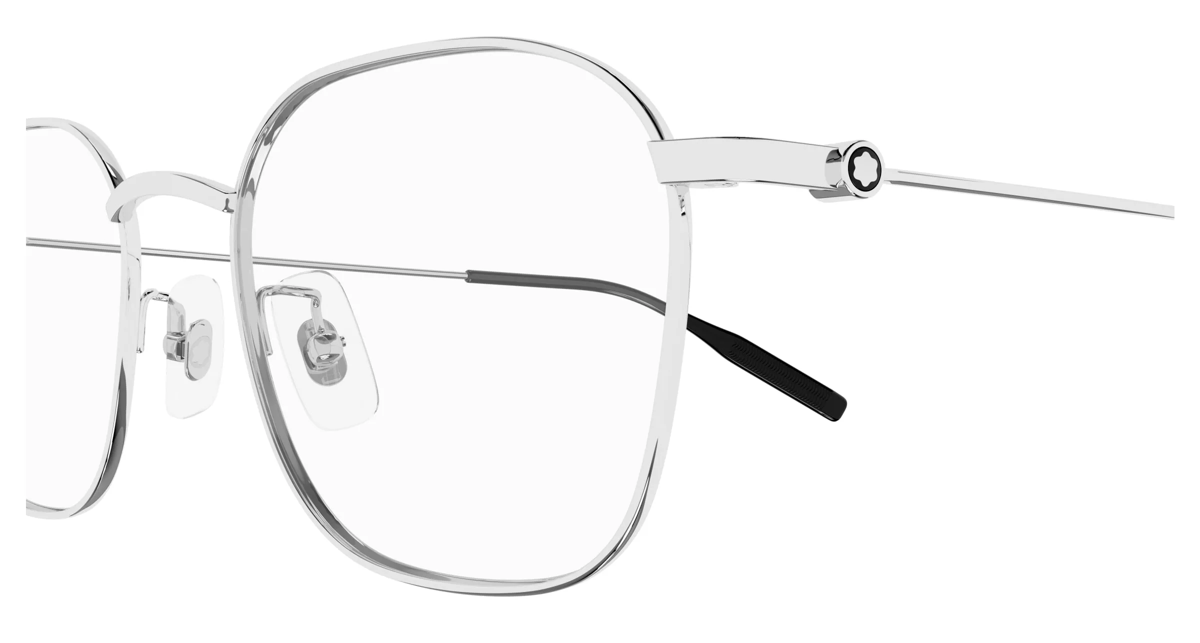 Montblanc MB0371OA 001 Montature da vista Titanio Argento Trasparente Squadrata - immagine 3
