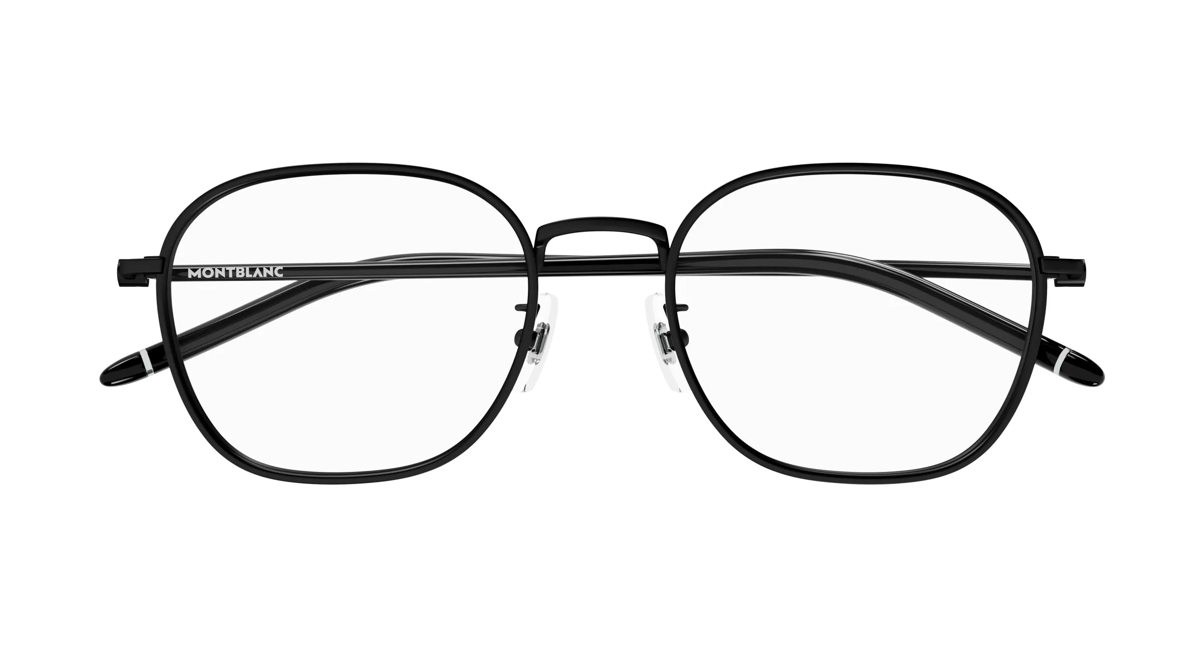 Montblanc MB0368OA 001 Montature da vista Metallo Nero Trasparente Squadrata - immagine 2