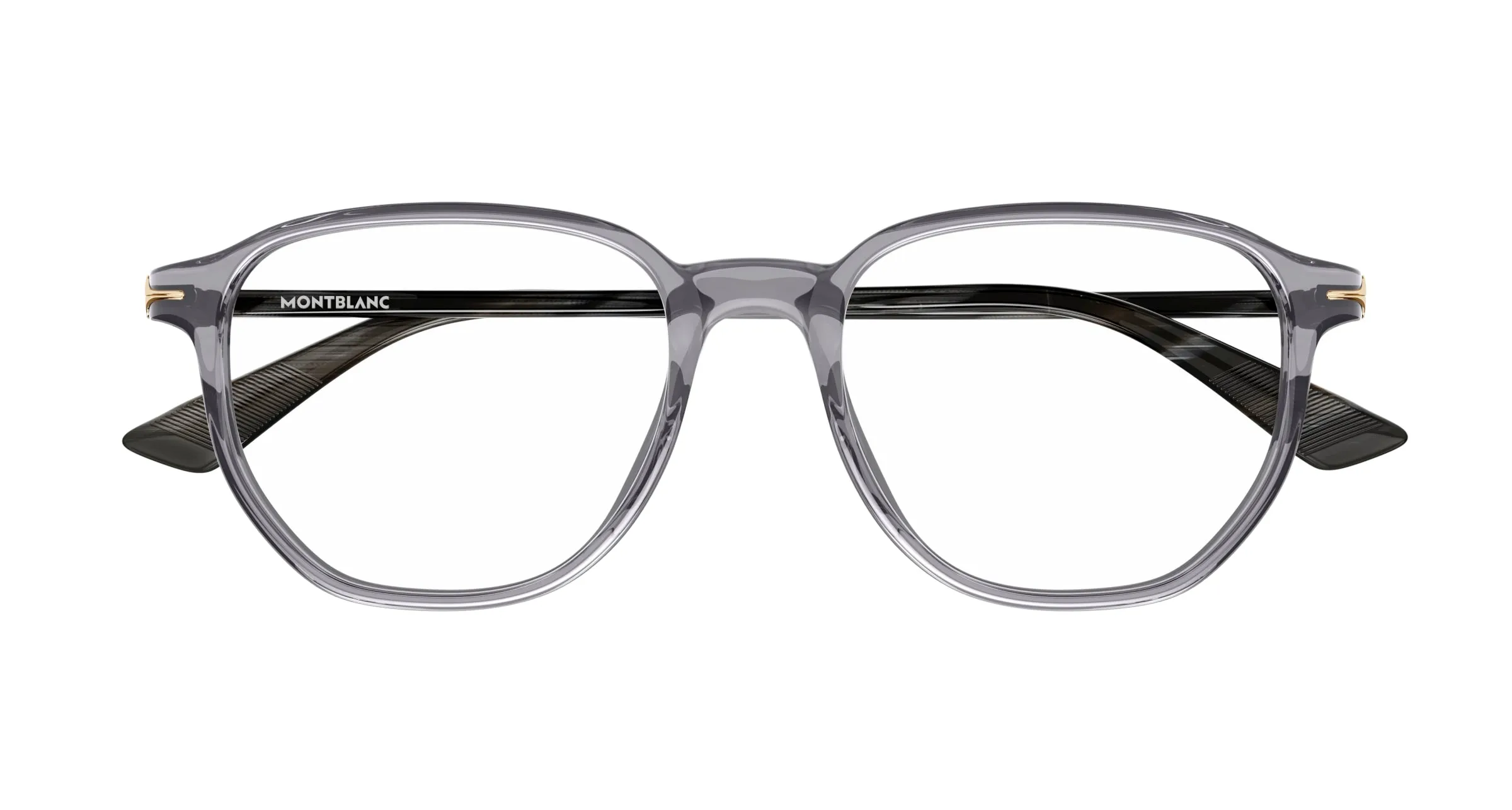 Montblanc MB0366O 004 Montature da vista Acetato Grigio Trasparente Squadrata - immagine 2