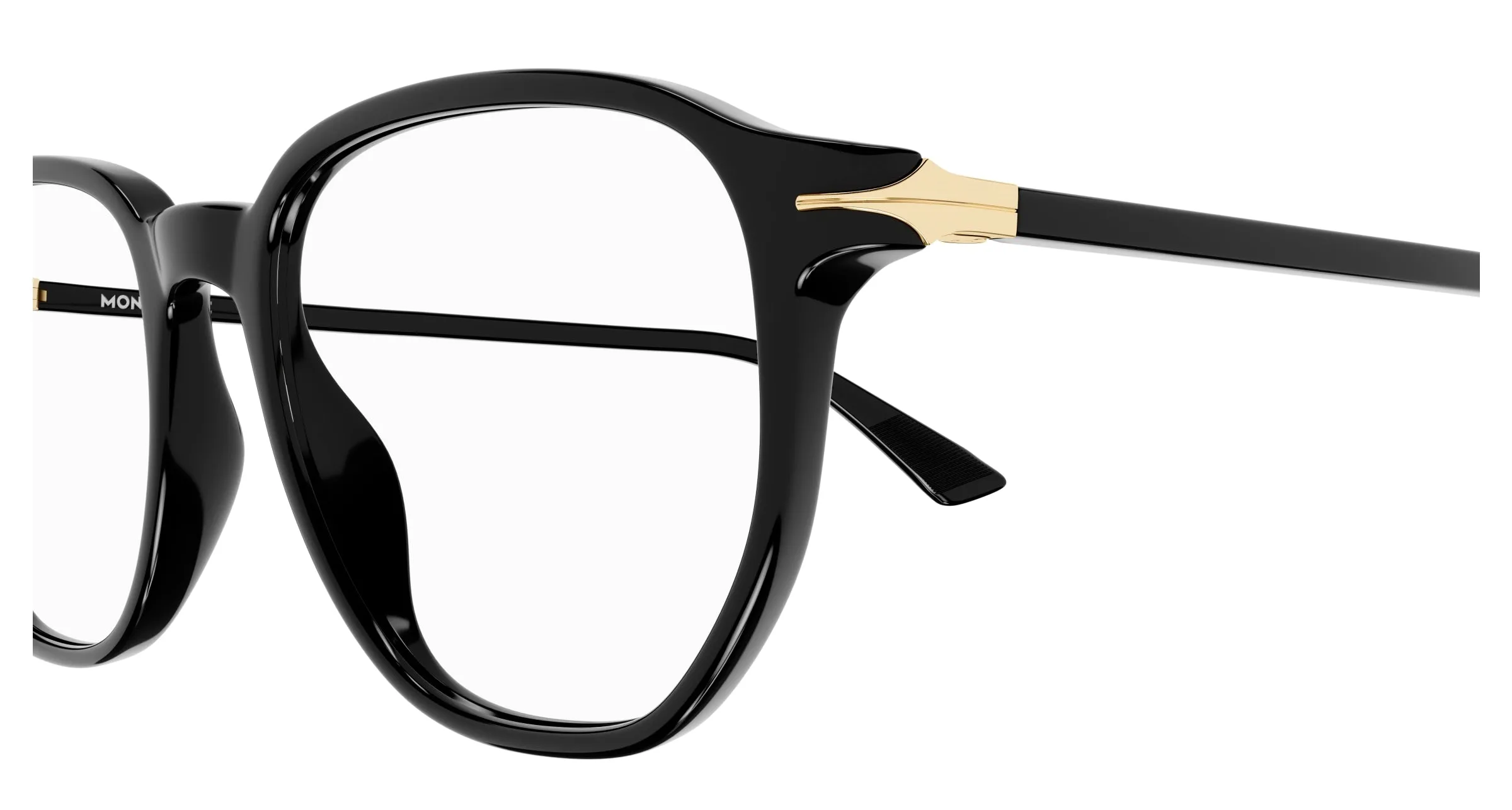 Montblanc MB0366O 001 Montature da vista Acetato Nero Trasparente Squadrata - immagine 3