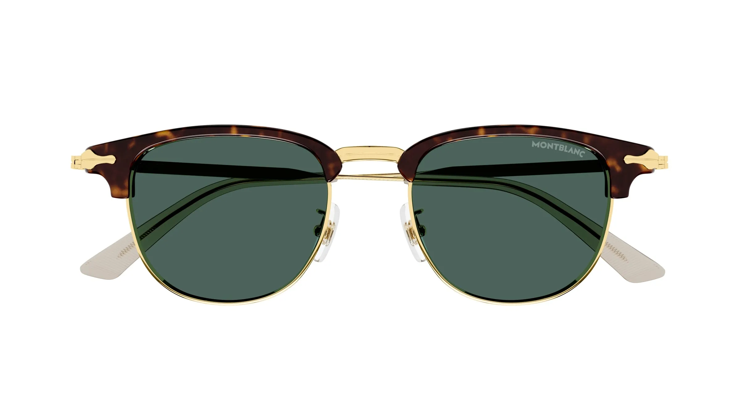 Montblanc MB0364S 002 Occhiali da sole Metallo Havana Verde Squadrata - immagine 2
