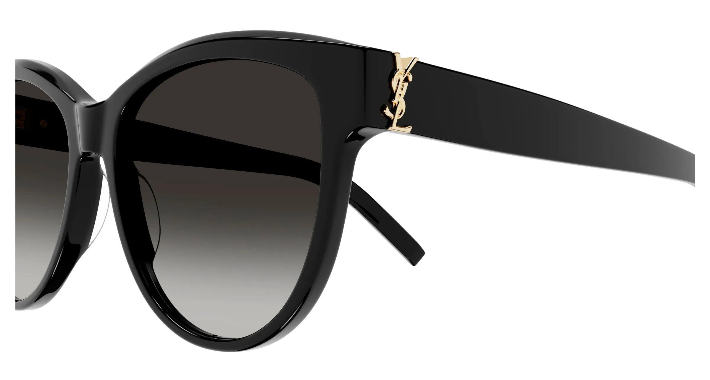 SAINT LAURENT SL M107 002 Occhiali da sole Acetato Nero Grigio Cat Eye Normale Sfumato - immagine 4