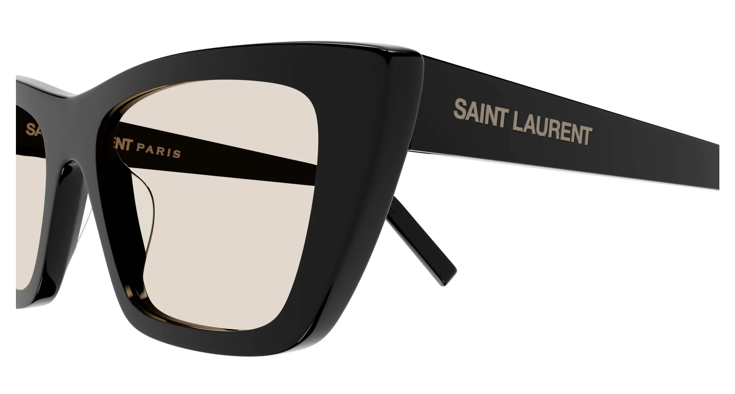 SAINT LAURENT SL 276 MICA 038 Occhiali da sole Acetato Nero Giallo Squadrata Normale - immagine 3