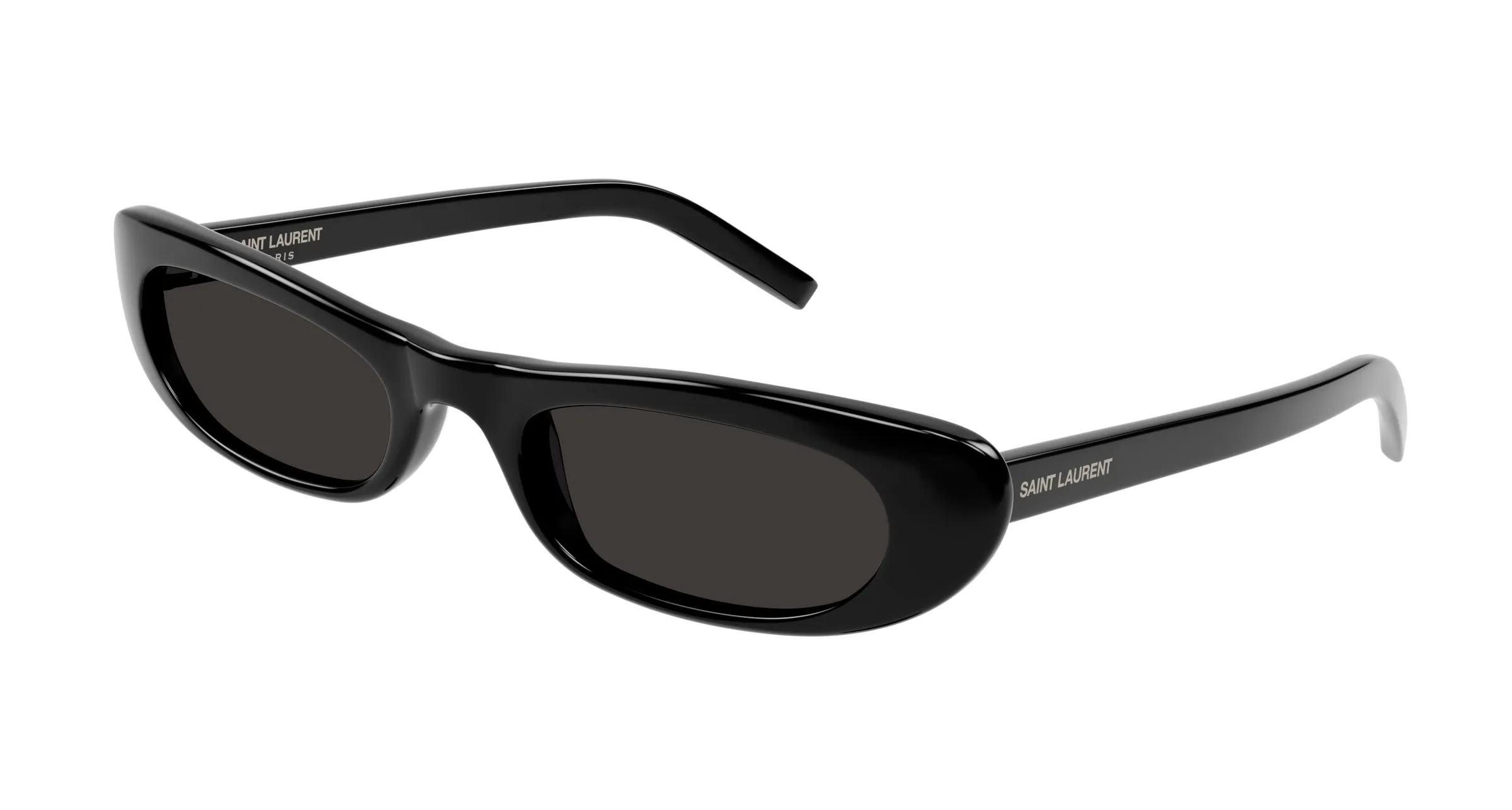 SAINT LAURENT SL 557 SHADE 001 Occhiali da sole Acetato Nero Nero Rotonda Normale - immagine 1