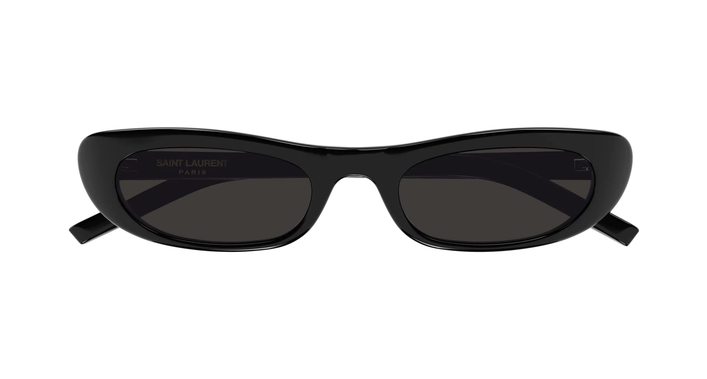 SAINT LAURENT SL 557 SHADE 001 Occhiali da sole Acetato Nero Nero Rotonda Normale - immagine 2