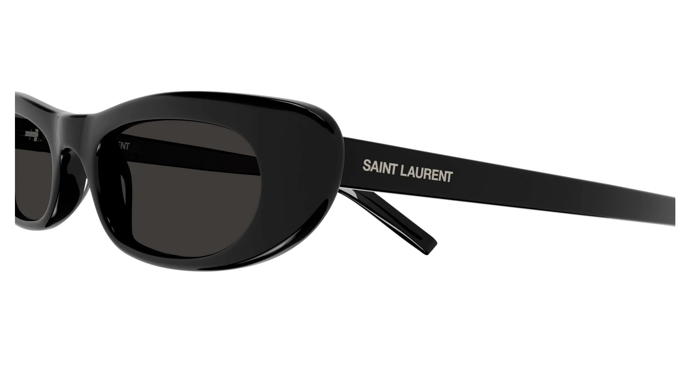 SAINT LAURENT SL 557 SHADE 001 Occhiali da sole Acetato Nero Nero Rotonda Normale - immagine 3