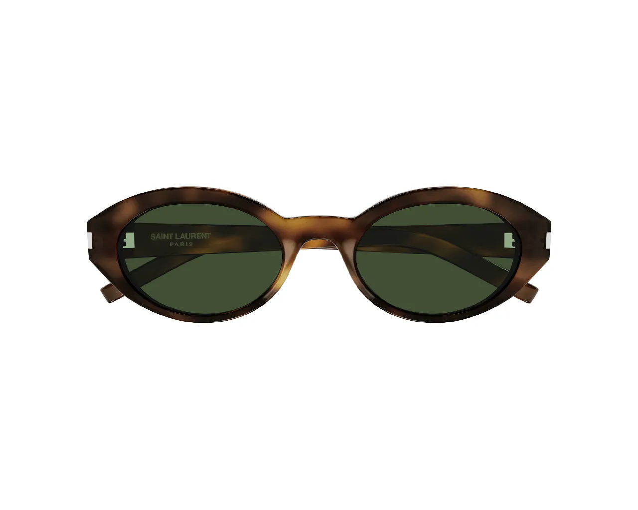 SAINT LAURENT SL 567 002 Occhiali da sole Acetato Havana Verde Rotonda Normale - immagine 2