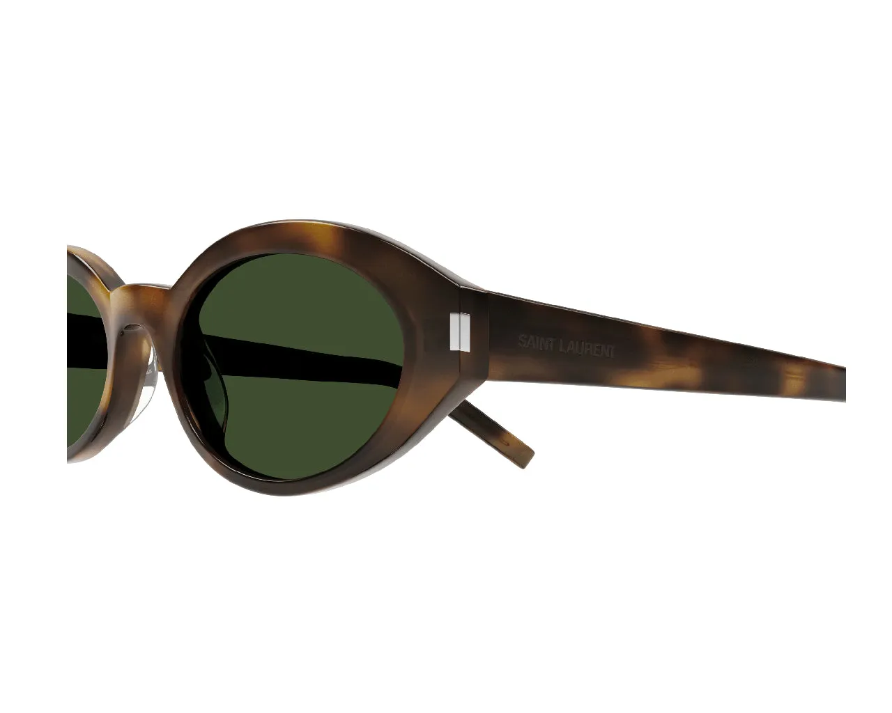 SAINT LAURENT SL 567 002 Occhiali da sole Acetato Havana Verde Rotonda Normale - immagine 4