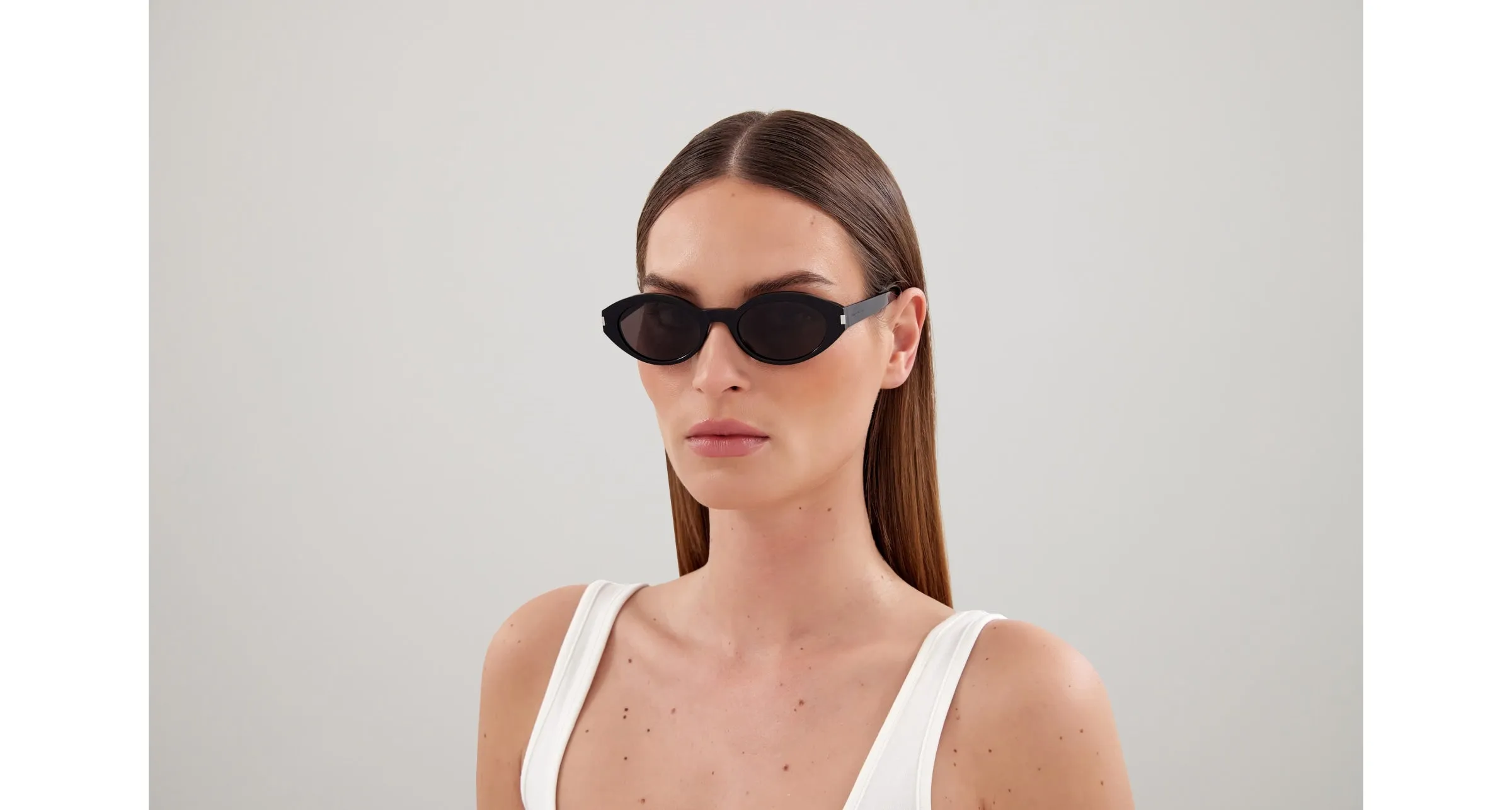 SAINT LAURENT SL 567 001 Occhiali da sole Acetato Nero Nero Rotonda Normale - immagine 4