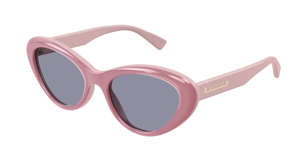 Gucci Donna GG1170S 004 Occhiali da sole Acetato Rosa Grigio Cat Eye Normale - immagine 1