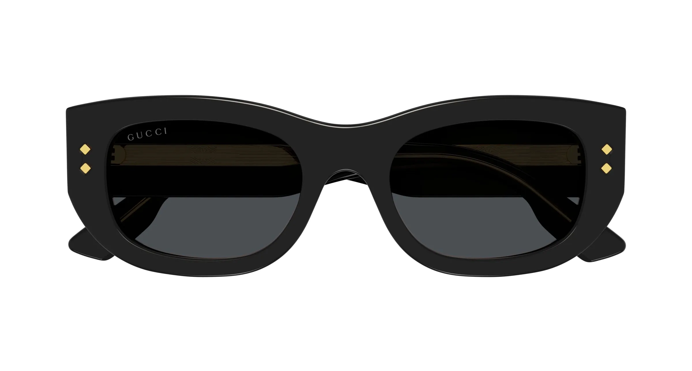 Gucci GG1215S 002 Occhiali da sole Acetato Nero Grigio Squadrata Normale - immagine 3