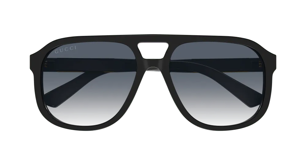 Gucci GG1188S 002 Occhiali da sole Acetato Nero Grigio Squadrata Normale Sfumato - immagine 2
