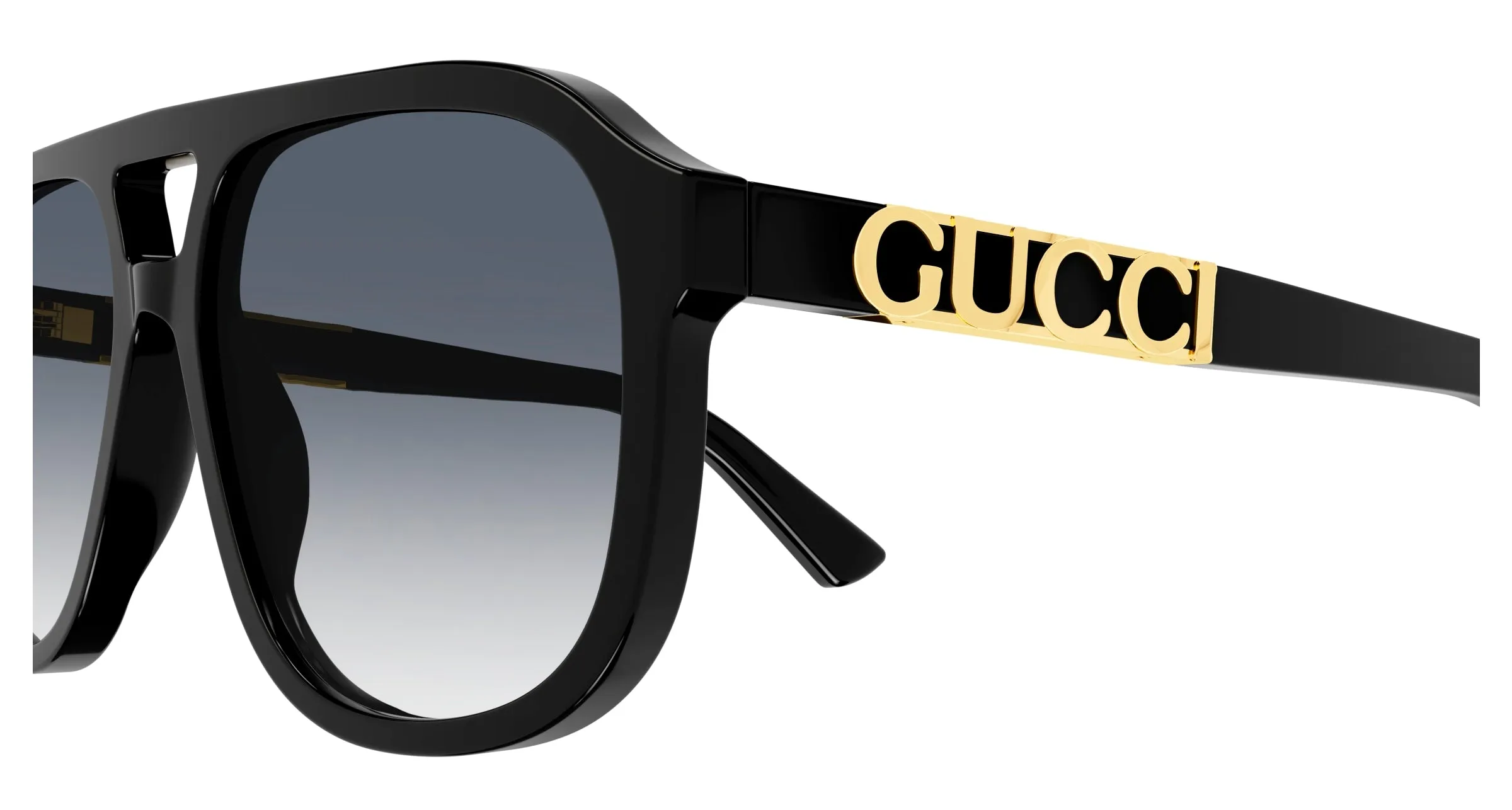 Gucci GG1188S 002 Occhiali da sole Acetato Nero Grigio Squadrata Normale Sfumato - immagine 4